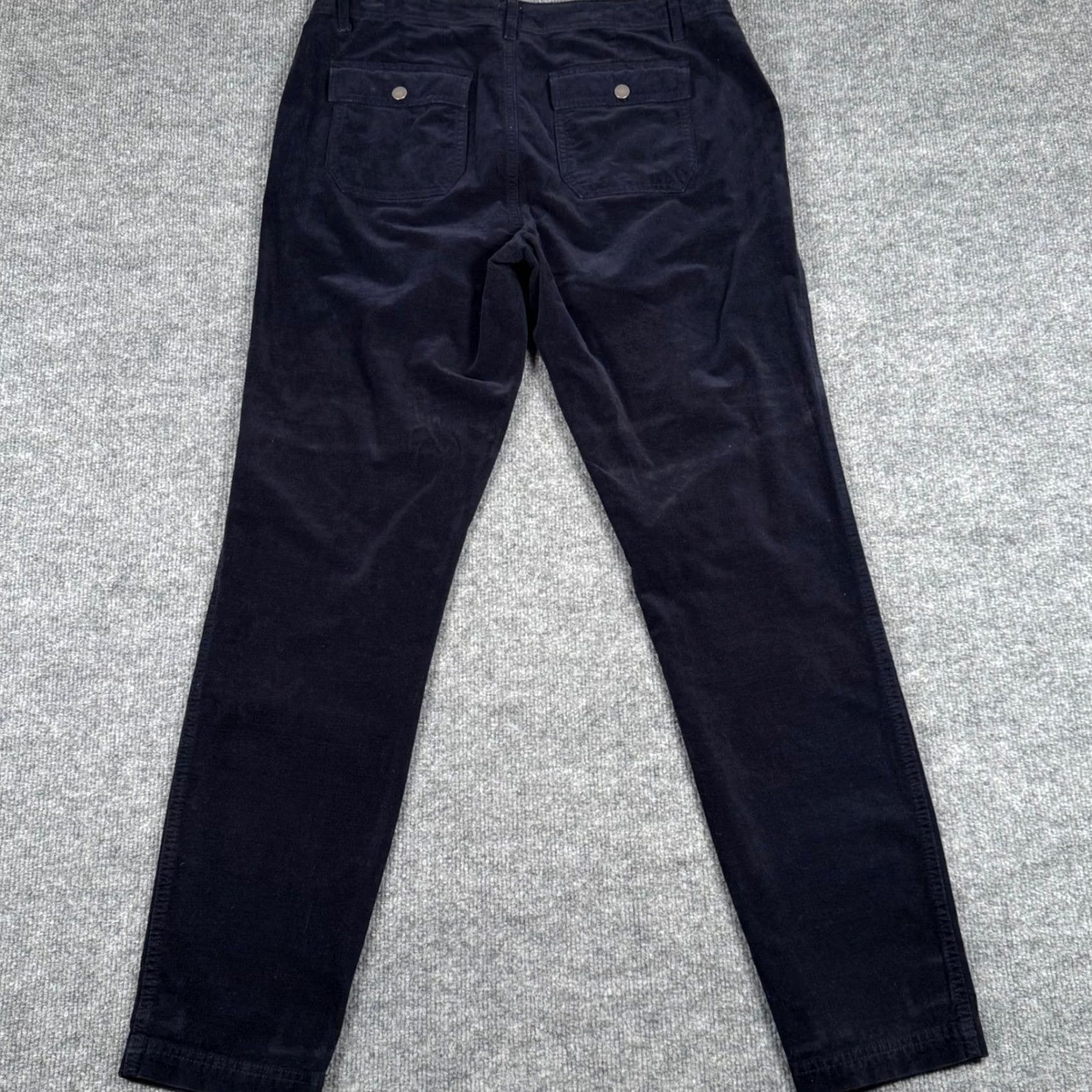 Gap GAP Navy Blue Skinny Ankle Corduroy Velvet Velour Pants 34x31 Tall 10T Women Shirt? Size 32" / US 10 / IT 46 - 4 Thumbnail