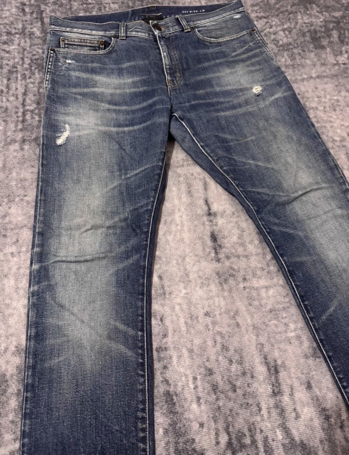 Saint Laurent Paris SLP 20SS "Claw Mark" Distressed Frayed Hem Denim Jeans Size US 32 / EU 48 - 3 Thumbnail