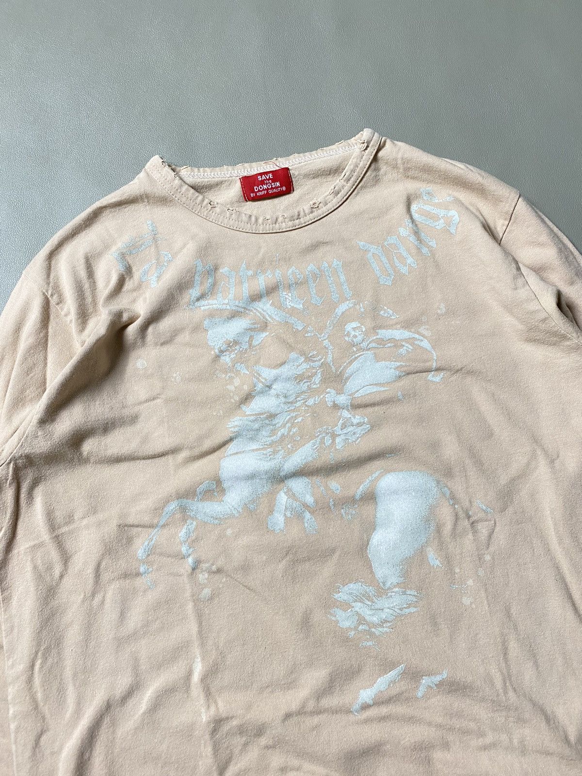 20471120 × Hysteric Glamour × Japanese Brand Y2K Save The Dongsin Distressed Lonsgsleeve Size US M / EU 48-50 / 2 - 2 Thumbnail
