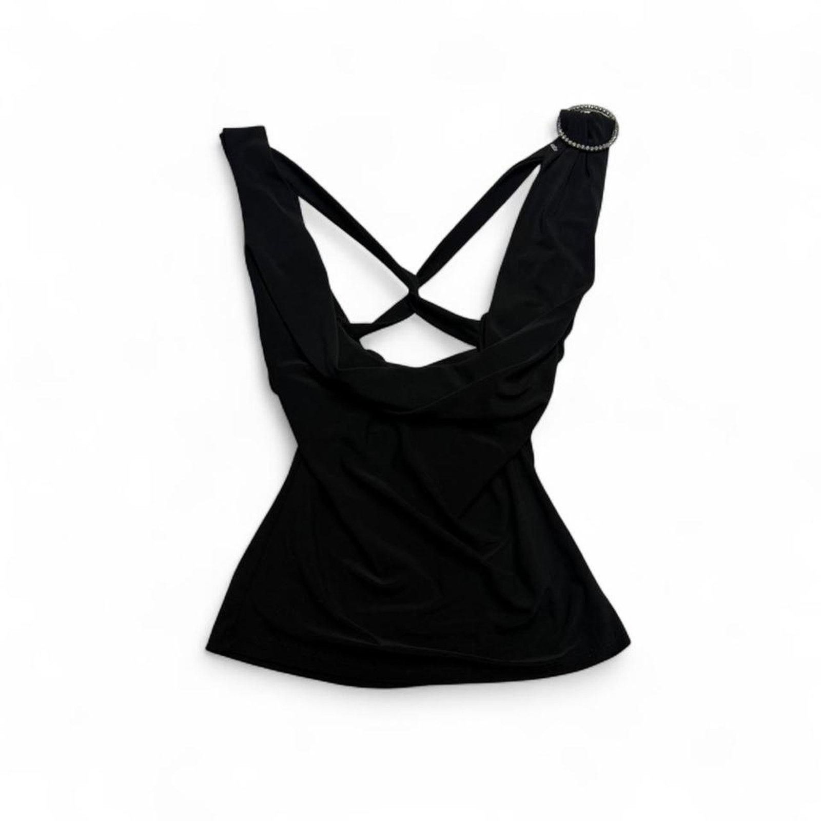 Other Black cowl neck top open back & Mcbling ring shoulder size m Size M / US 6-8 / IT 42-44 - 4 Thumbnail
