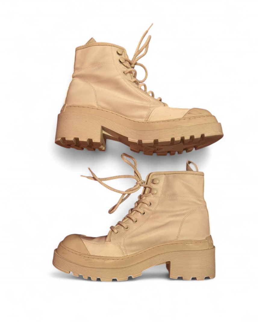 Dior Christian Dior D-Rise Lace up canvas boots Size US 7 / IT 37 - 4 Thumbnail