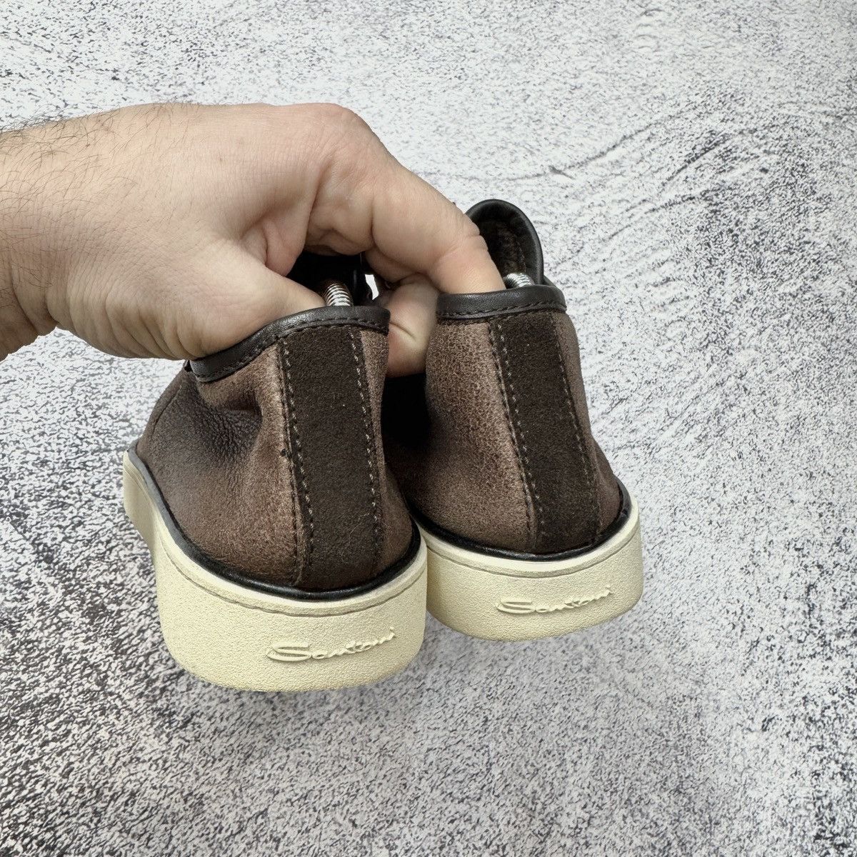 Santoni Santoni Leather Suede Fur High Top Sneakers 38 size 24.5cm Size US 8 / IT 38 - 4 Thumbnail