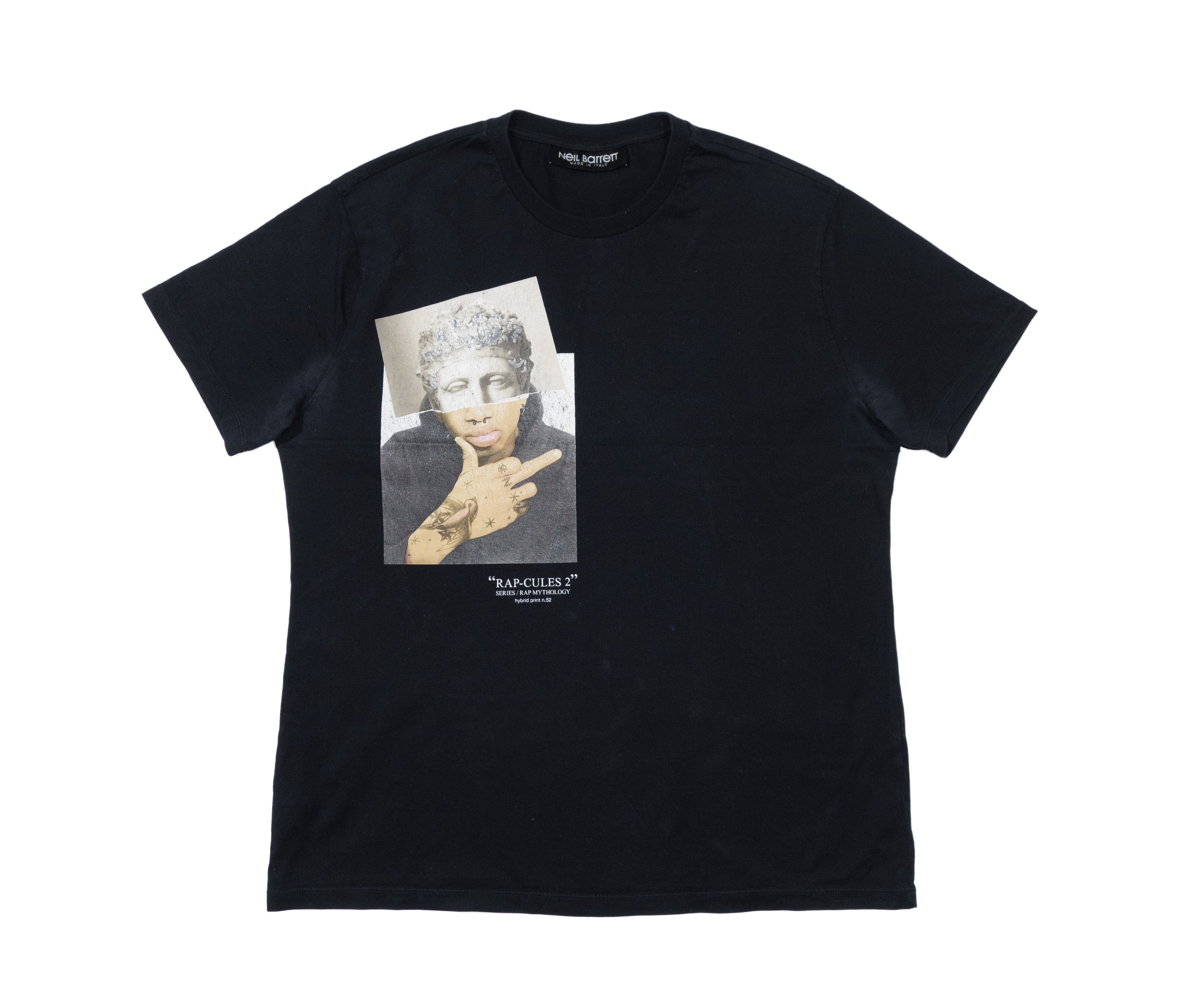 Neil Barrett SS20 Rap-cules 2 Collage Print Easy Fit T-Shirt Size US M / EU 48-50 / 2 - 1 Thumbnail