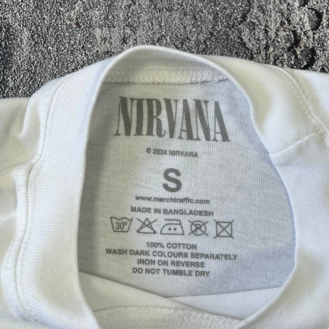 Nirvana Nirvana Face License White T-Shirt Overzide Feat Size S Size US S / EU 44-46 / 1 - 4 Thumbnail