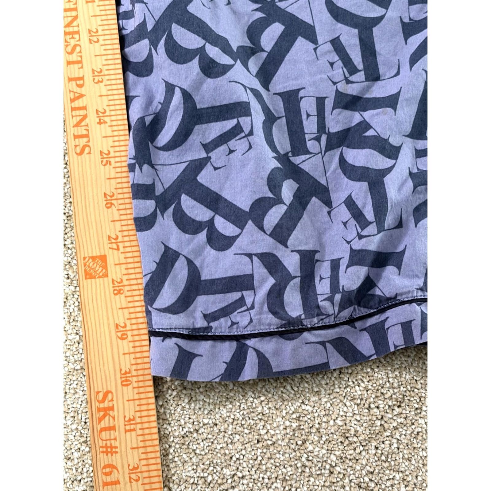 Ted Baker Ted Baker Pants Mens Medium Blue Letter Print Cotton Lounge Sleepwear Pajama Size US 31 - 3 Thumbnail