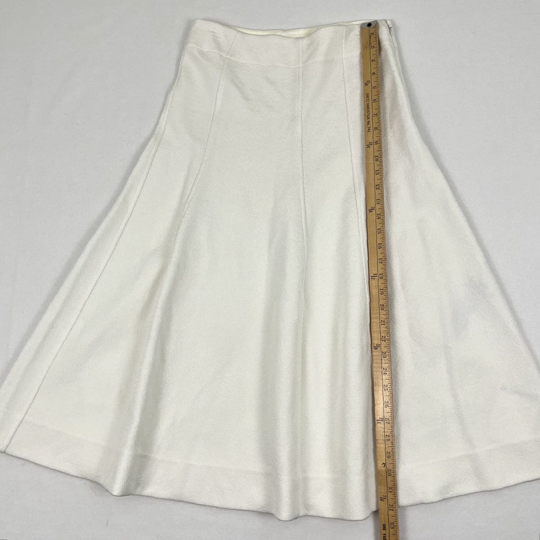 Jil Sander Jil Sander Panelled Flared Midi Skirt Womens Sz 38 Large W29 L32 Cream White NEW Size 26" / US 2 / IT 38 - 5 Thumbnail