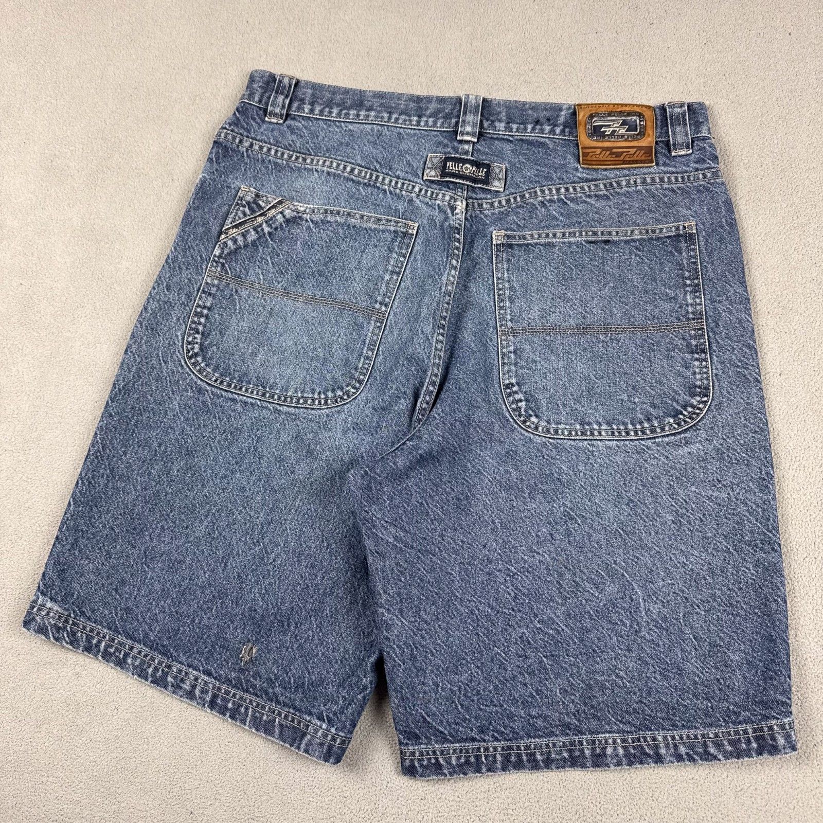 Pelle Pelle Pelle Pelle Denim Shorts 38 Jorts Baggy Skater Y2K 90s Size US 38 / EU 54 - 10 Thumbnail