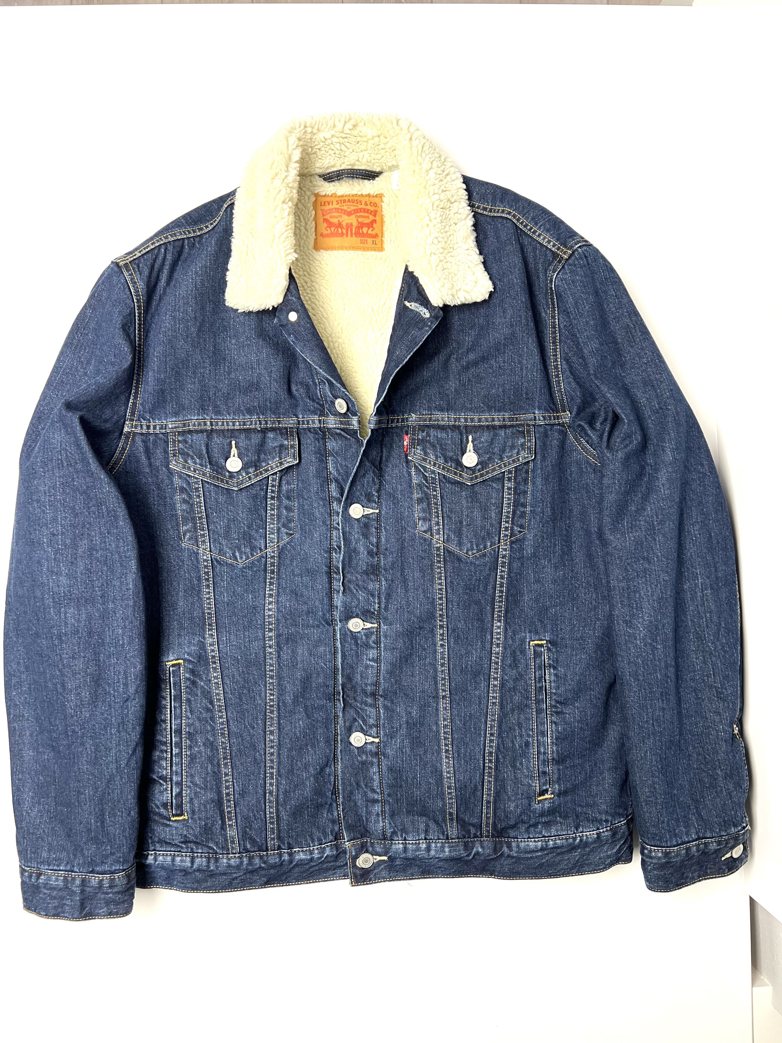Levi's LEVI'S SHERPA LINED DENIM TRUCKER JACKET SIZE XL Size US XL / EU 56 / 4 - 3 Thumbnail