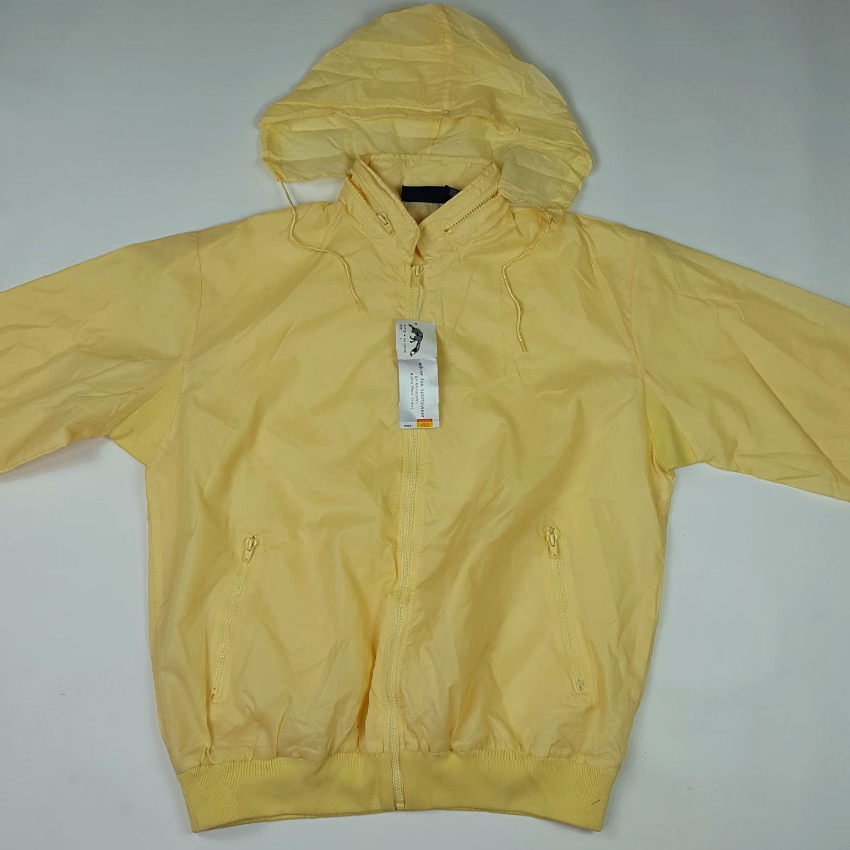 Etro VINTAGE Silver Fox Windbreaker Jacket Mens L Yellow 80s Retro Full Zip Hidden Hood Stree Size US L / EU 52-54 / 3 - 5 Thumbnail