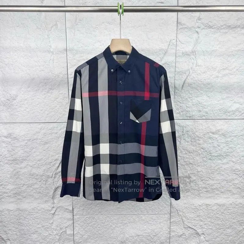 Burberry Burberry Men's Long Sleeve Cotton Shirt. Size US XS / EU 42 / 0 - 1 Thumbnail