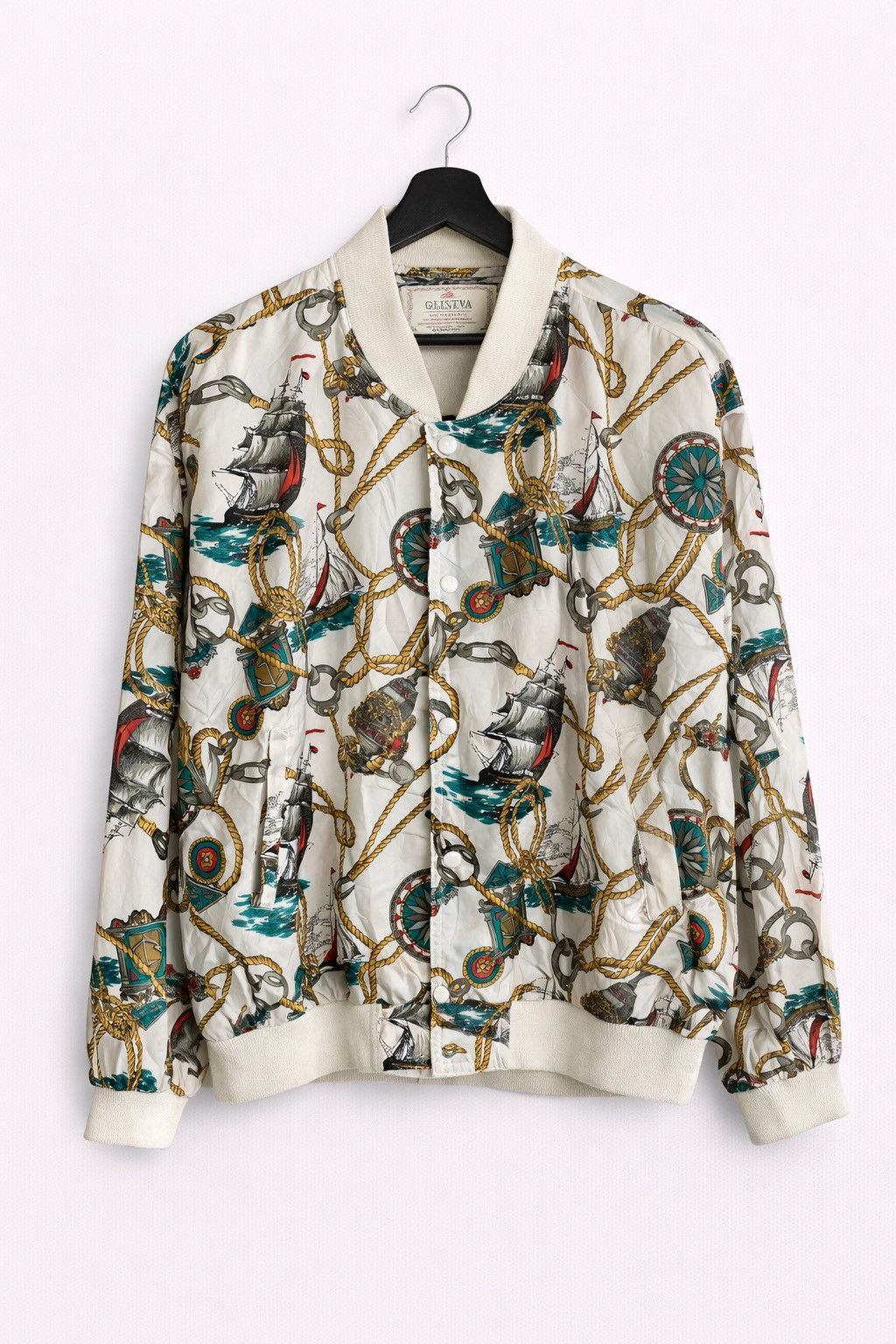 Japanese Brand Gleeman Nautical Print Vintage Chain & Ship Pattern Jacket Size US L / EU 52-54 / 3 - 1 Thumbnail
