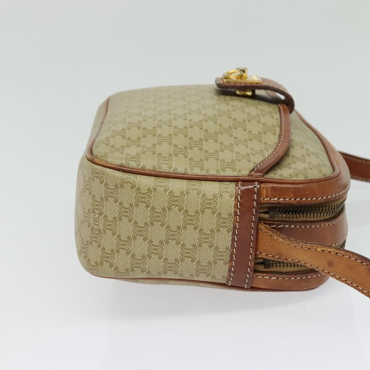 Celine CELINE Macadam Canvas Shoulder Bag Pvc Beige Gold Size ONE SIZE - 5 Thumbnail