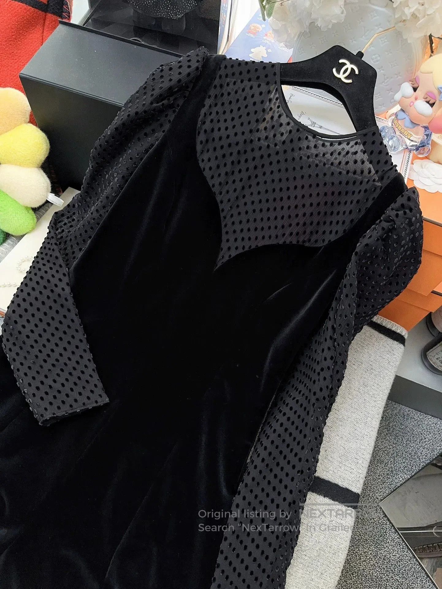 Valentino Valentino Black Polka Dot Long Sleeve Dress. Size US 38 / EU 54 - 7 Thumbnail
