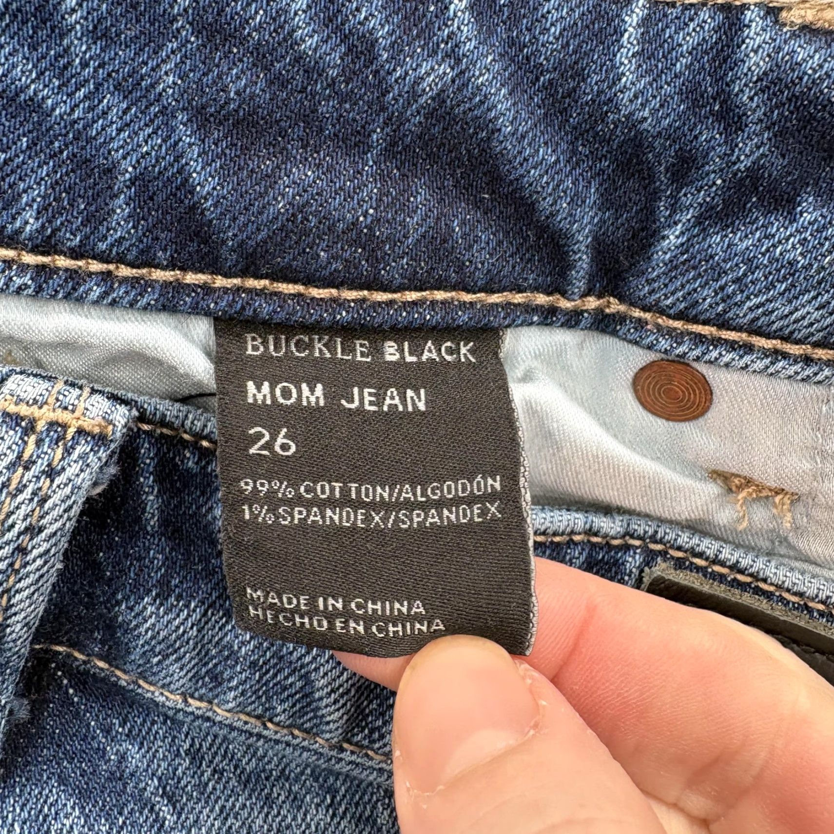 Buckle Black VINTAGE Buckle Black Jeans Womens 26 Blue Mom Jean Distressed High Rise Stretch Denim Hat? Size 26" / US 2 / IT 38 - 5 Thumbnail