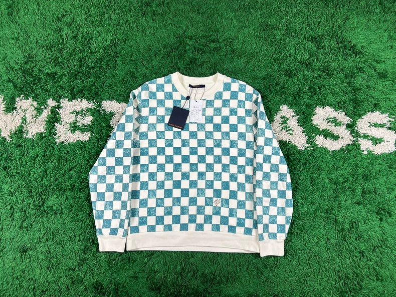 Louis Vuitton Louis Vuitton White Green Check Sweatshirt - dmc Size US L / EU 52-54 / 3 - 1 Thumbnail