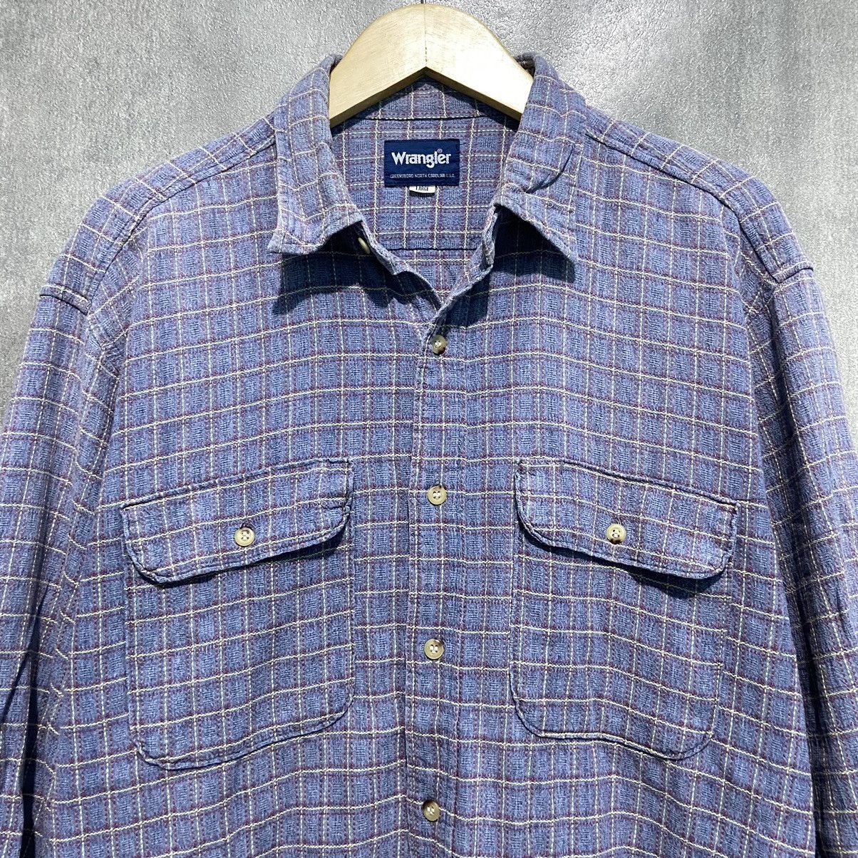 Flannel × Japanese Brand × Wrangler Vintage Wrangler Double Pocket Flannel Size US L / EU 52-54 / 3 - 3 Thumbnail