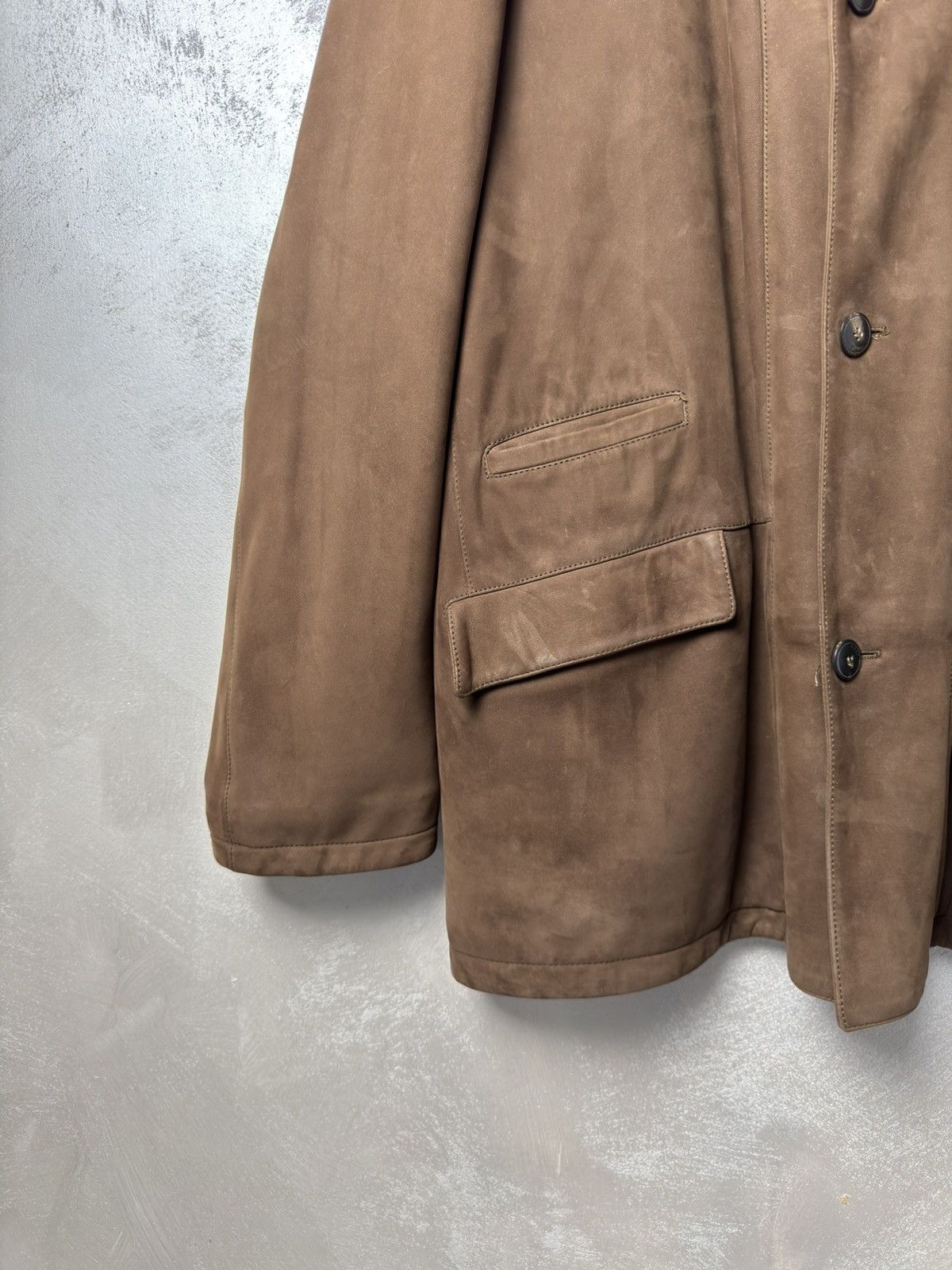 Loro Piana Loro Piana Suede & Cashmere Heavy Coat Jacket Size US L / EU 52-54 / 3 - 10 Thumbnail