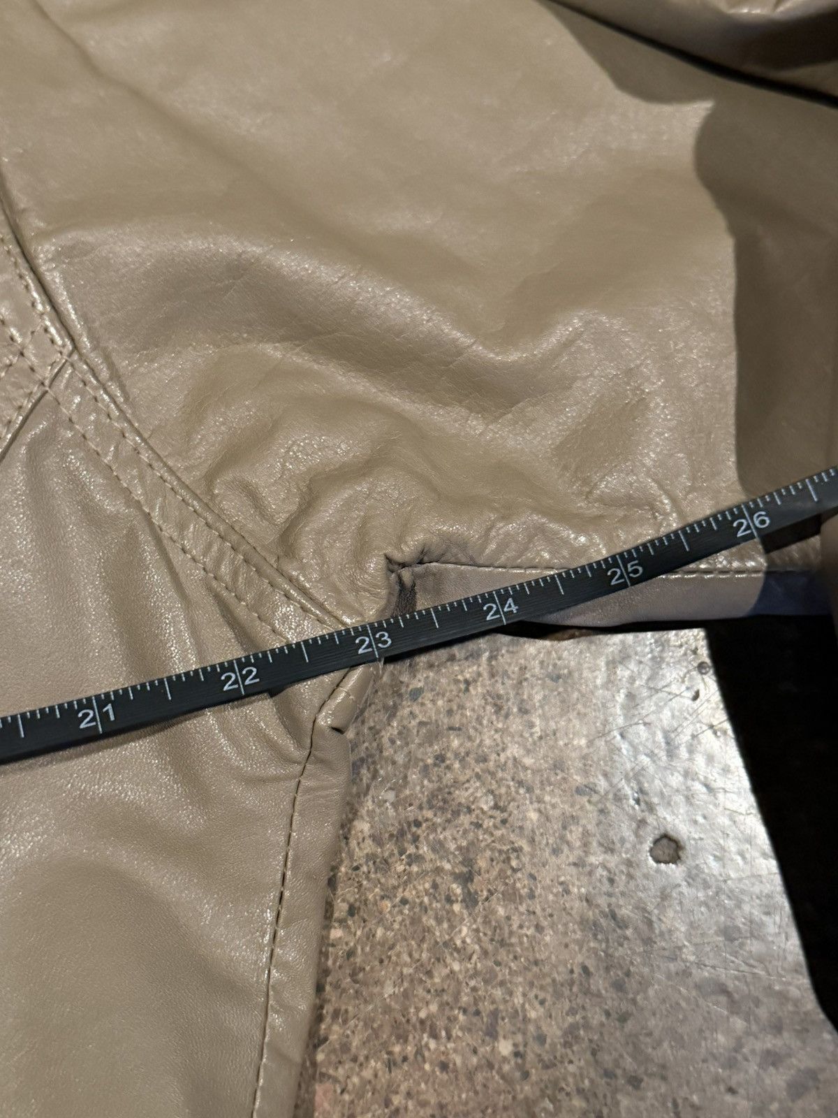 Vintage Vintage winning edge beige leather bomber jacket Size US L / EU 52-54 / 3 - 9 Thumbnail