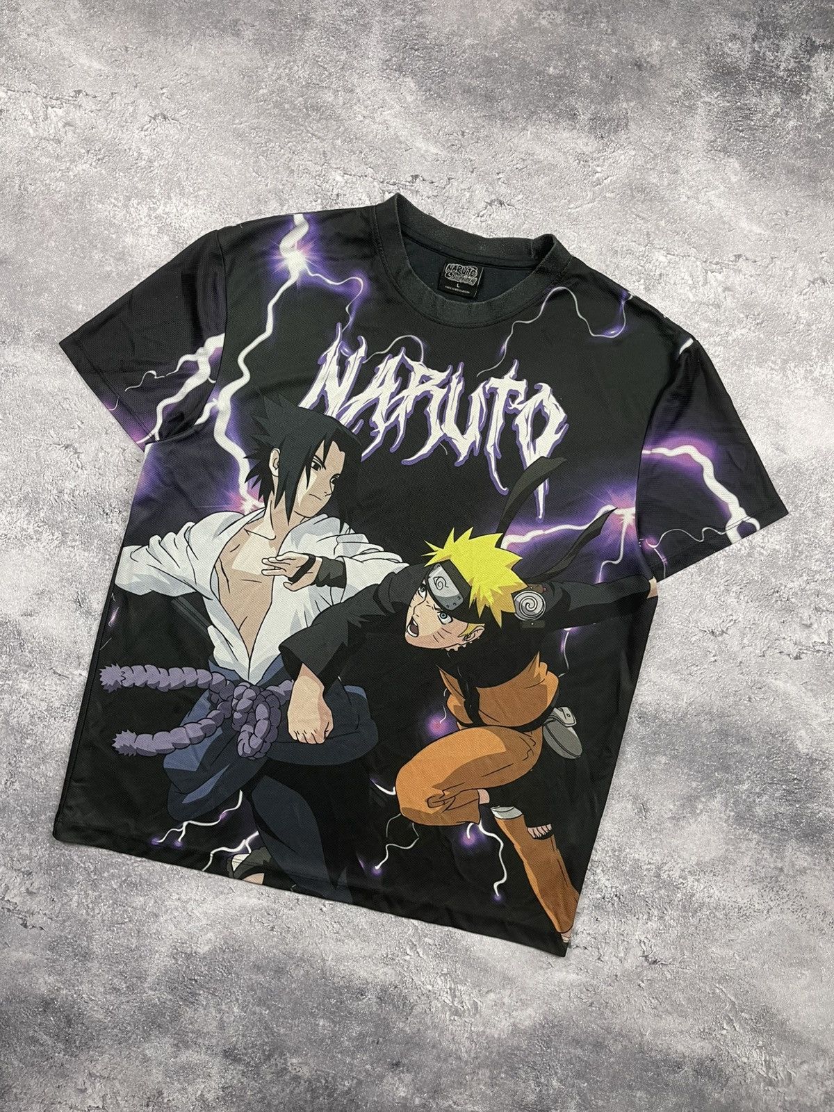 Anime Vintage 2002 Naruto Shippuden Sasuke Shonen Jump T-Shirt Size US L / EU 52-54 / 3 - 7 Thumbnail