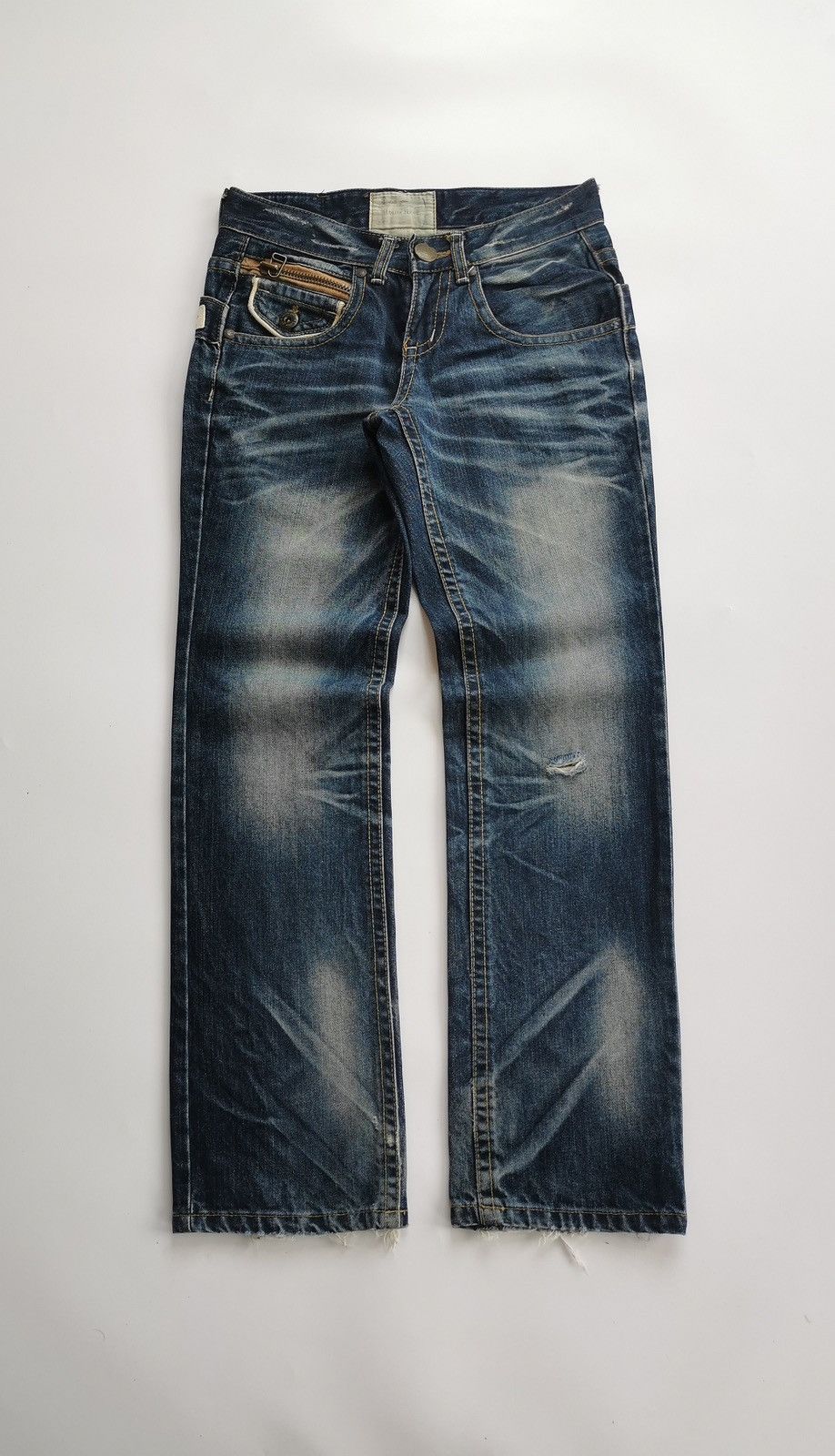 Japanese Brand Lolita Zipper Pockets Jeans Size US 29 - 5 Thumbnail