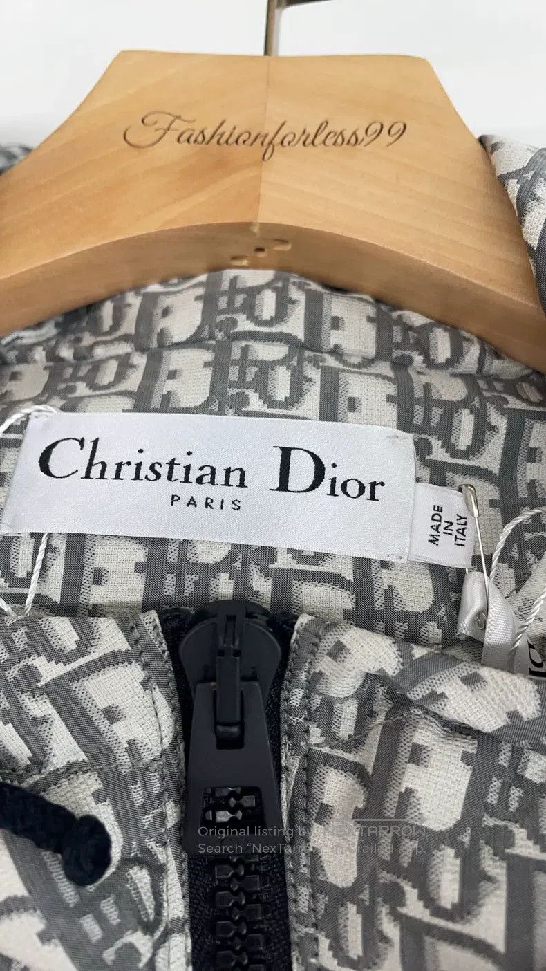 Dior Dior Gray old flower full print logo windbreaker jacket Size XS / US 0-2 / IT 36-38 - 3 Thumbnail