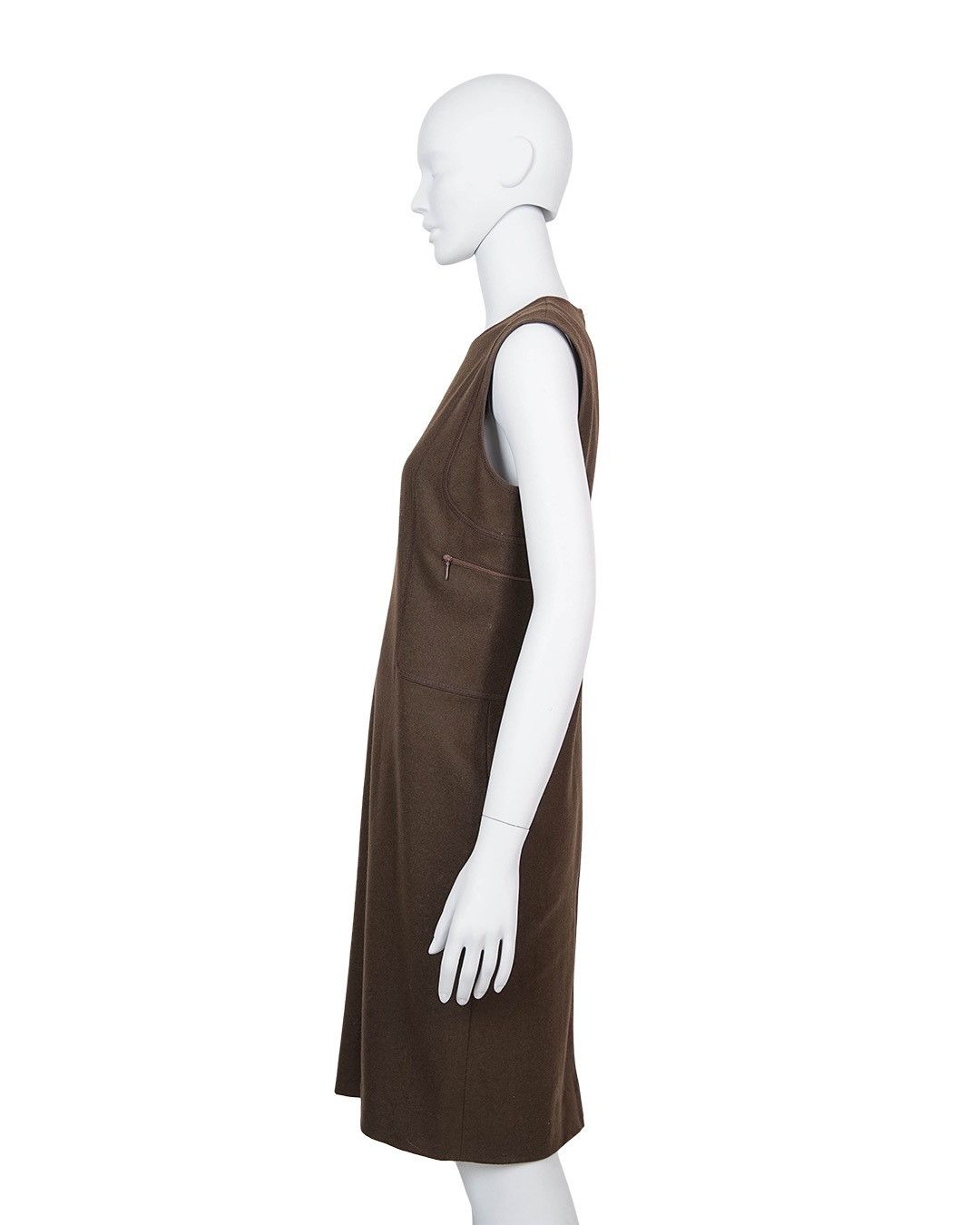 Miu Miu Miu Miu S/S1999 Wool Mid-Length Dress in Brown Size M / US 6-8 / IT 42-44 - 5 Thumbnail
