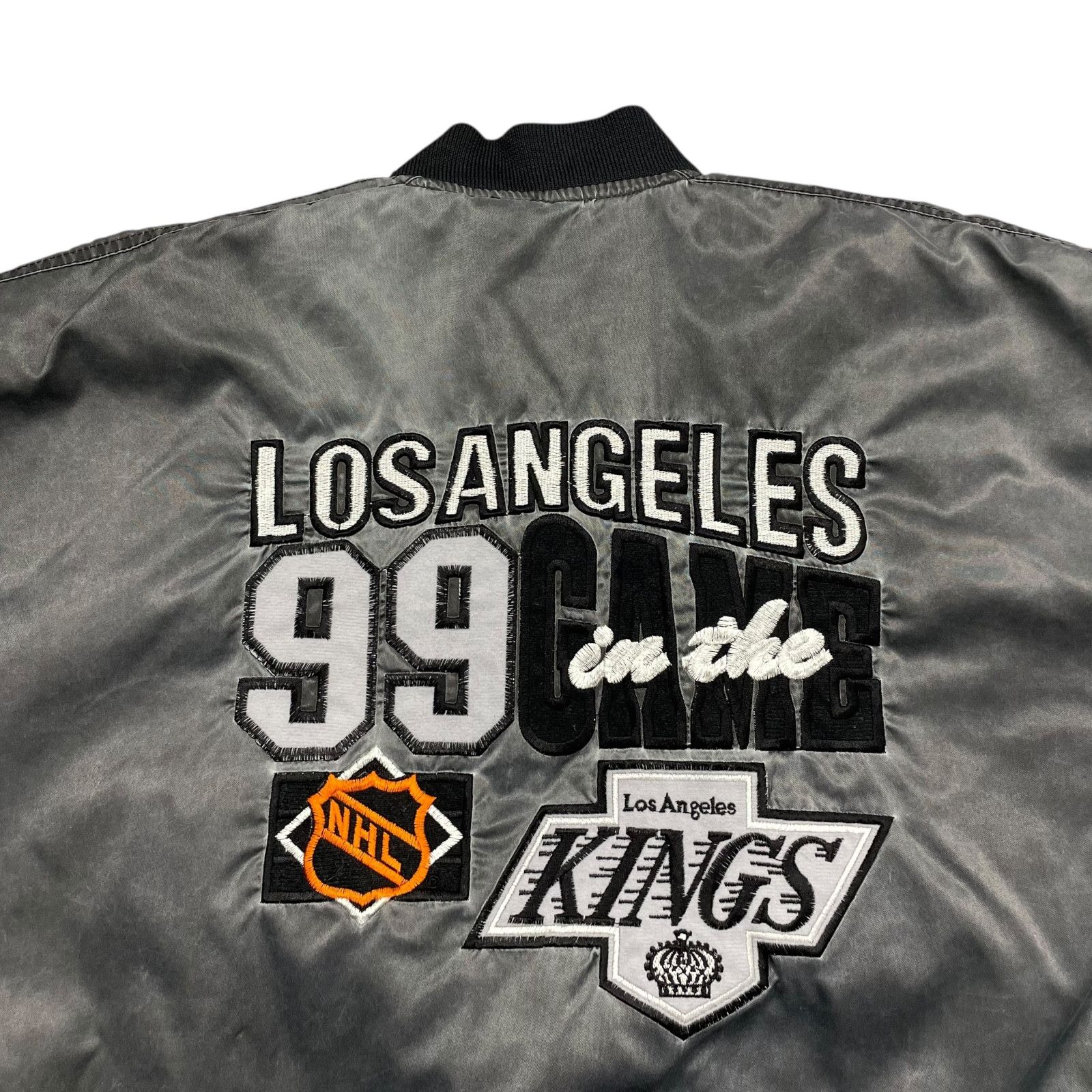 NHL RARE VTG 90s LOS ANGELES KINGS GRETZKY NUTMEG SATIN JACKET M Size US M / EU 48-50 / 2 - 3 Thumbnail