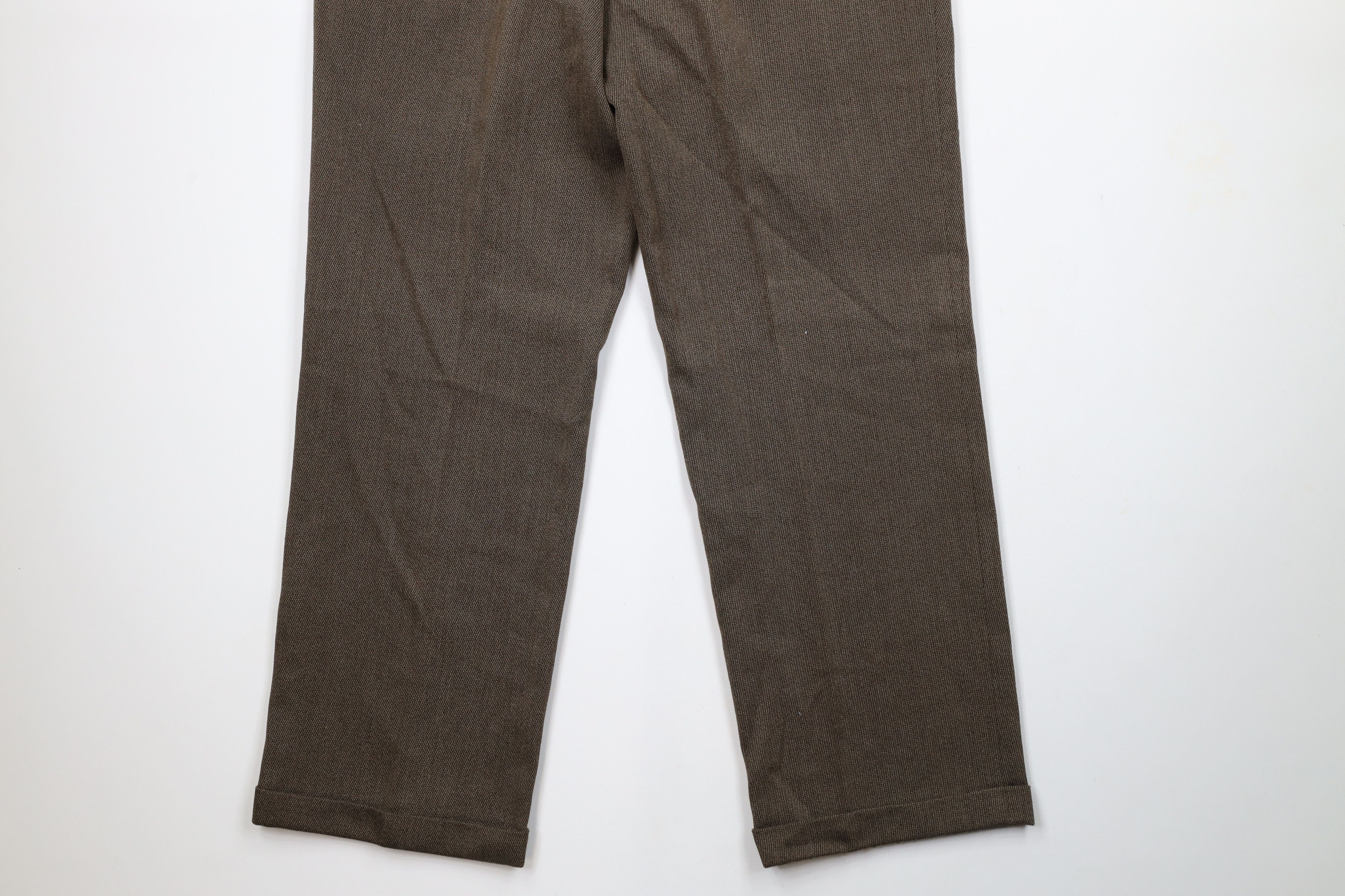 Vintage Vintage 90s Streetwear Whipcord Wide Leg Chino Pants Brown Size US 36 / EU 52 - 12 Thumbnail