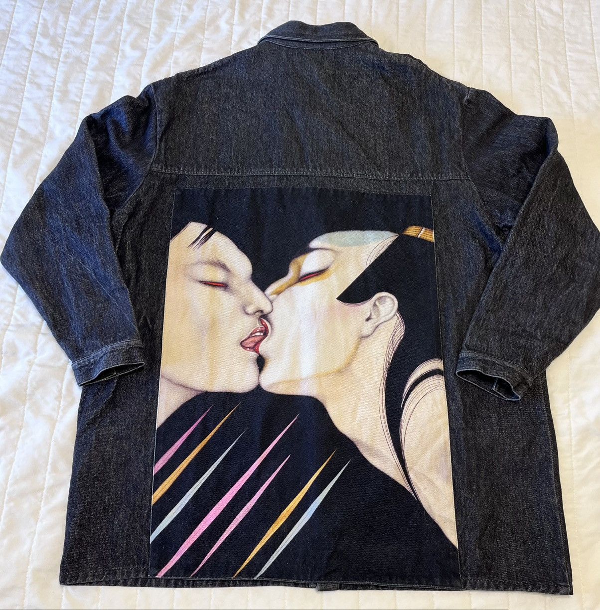 Other QASIMI Japanese Long Denim Jacket Size US XL / EU 56 / 4 - 4 Thumbnail