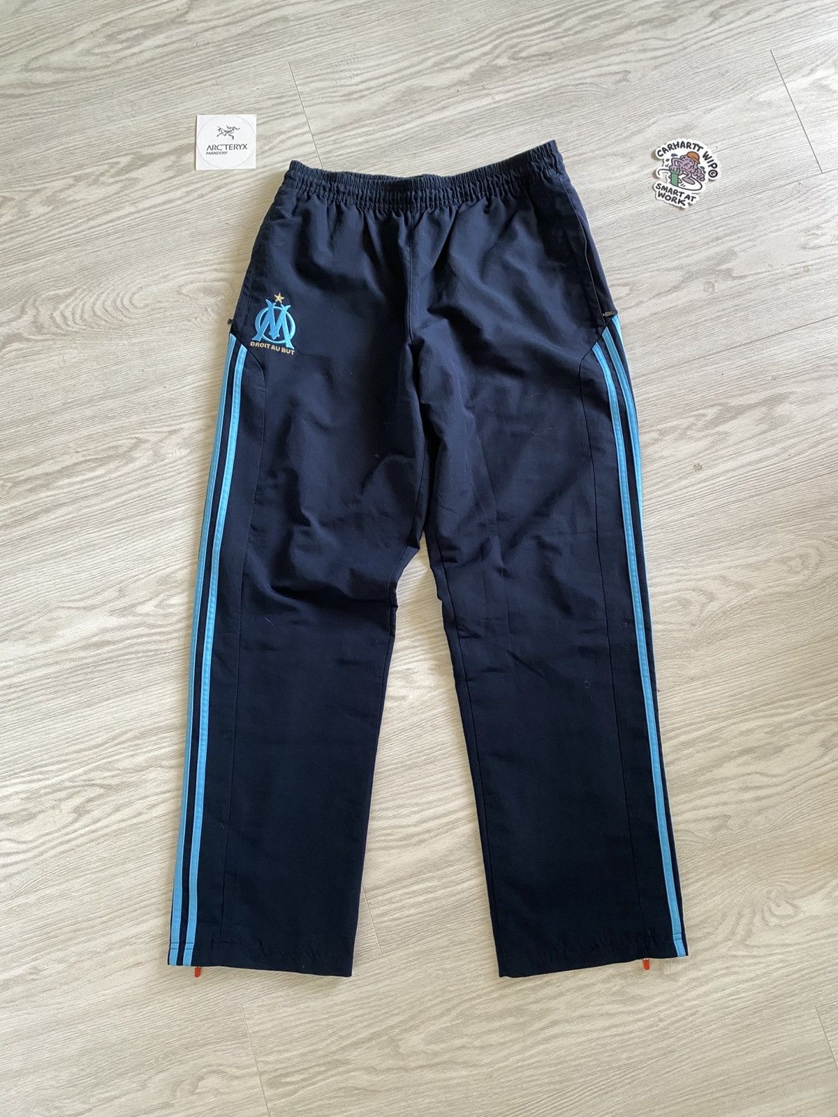 Adidas × Vintage Adidas Olympique Marseille Sweatpants 2011 Drill Y2K style Size US 32 / EU 48 - 1 Thumbnail