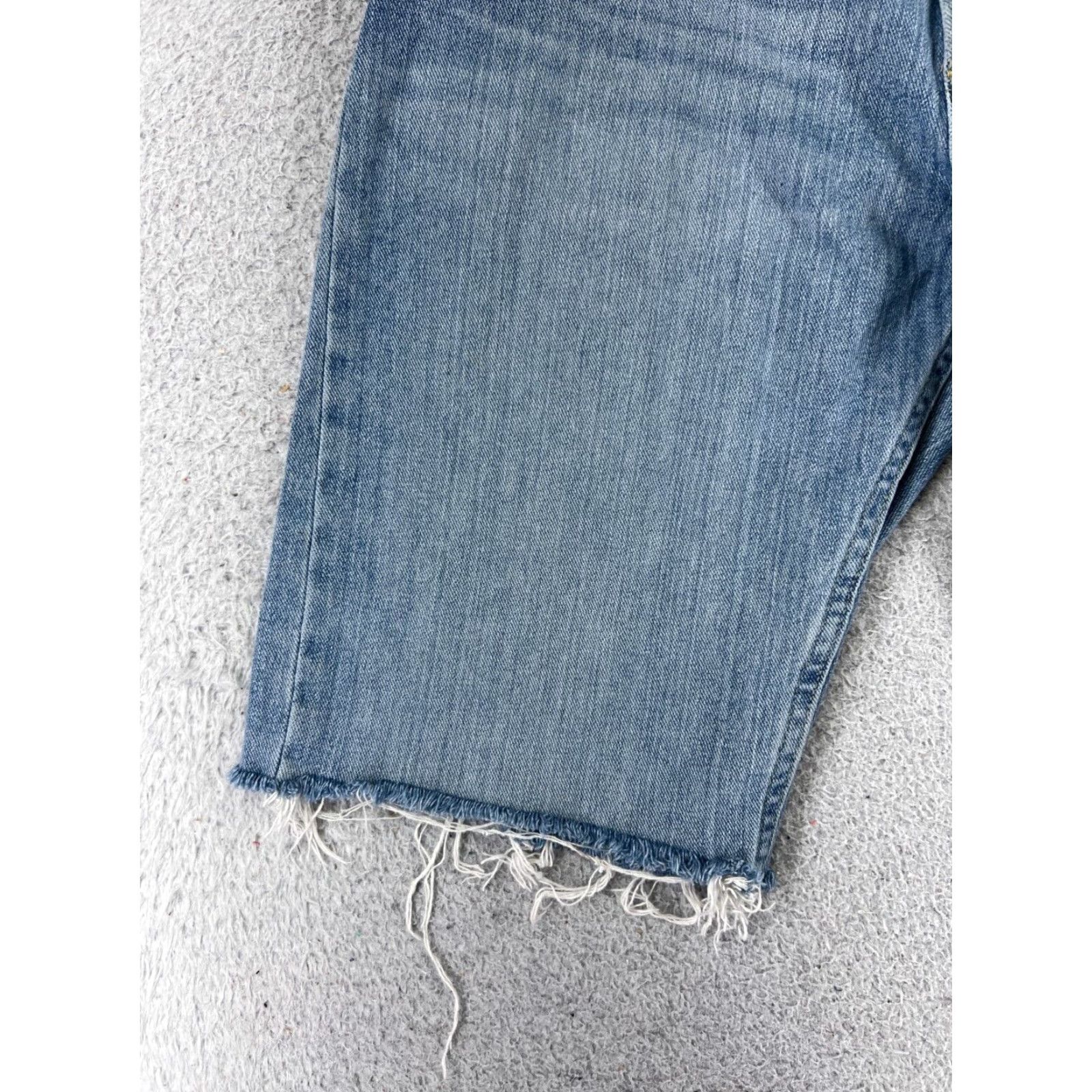 Denime NovaMen Shorts 36 Blue Cutoff Denim Jean Cotton Carpenter Hammer Loop 36x10 Mens Regular 36 Blue Denim Short Casual 5-Pocket Stretch Vintage No Size US 36 / EU 52 - 3 Thumbnail