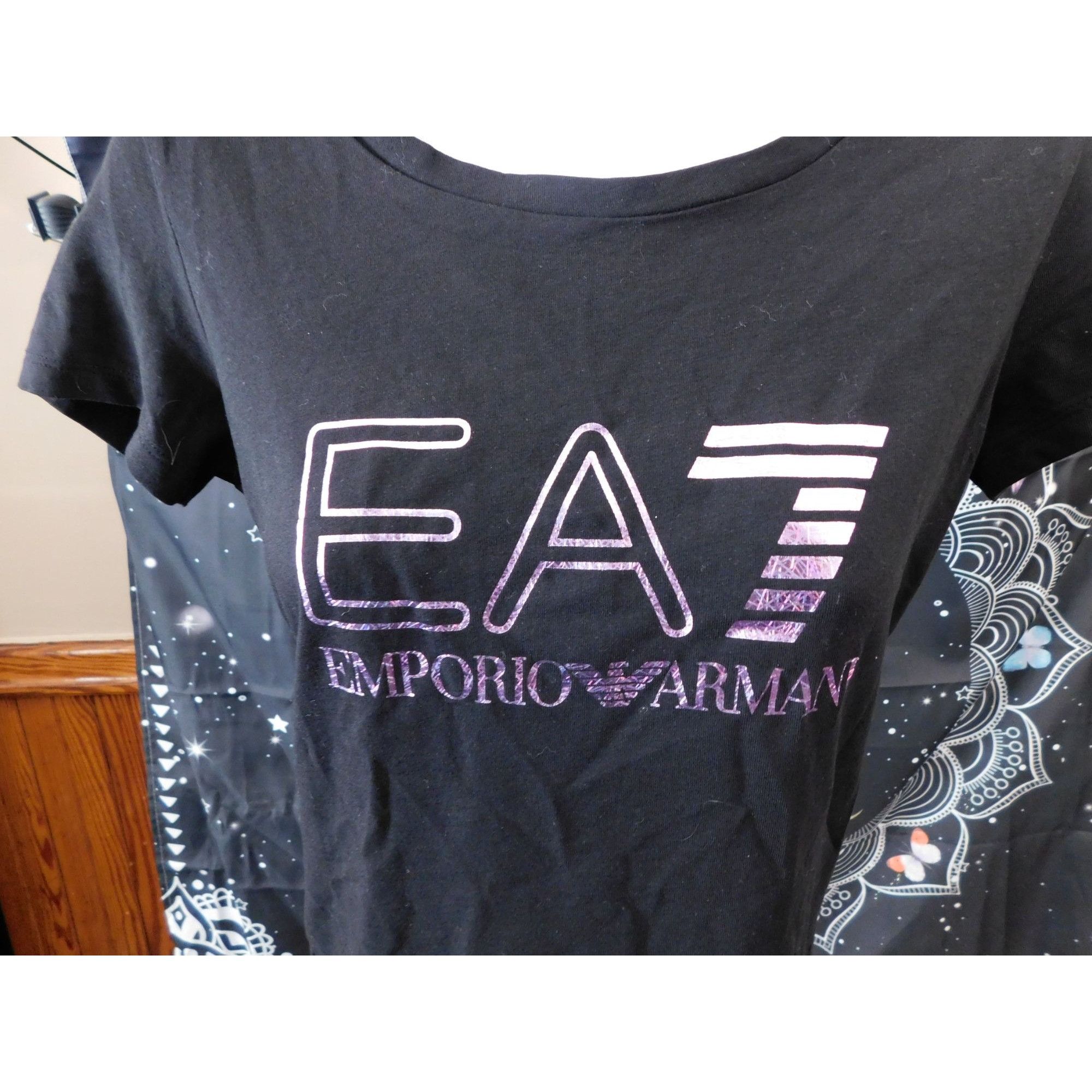 Emporio Armani Emporio Armani Holographic Logo Black And Purple Shirt Size M / US 6-8 / IT 42-44 - 5 Thumbnail