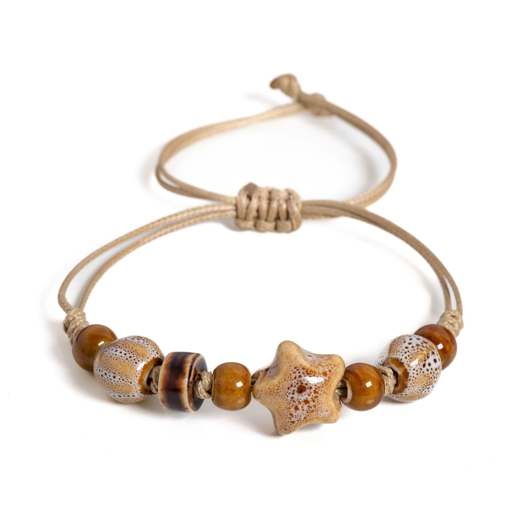 Handmade Star Ceramic Bracelet Handmade Jewelry Gift For Her Size ONE SIZE - 7 Thumbnail