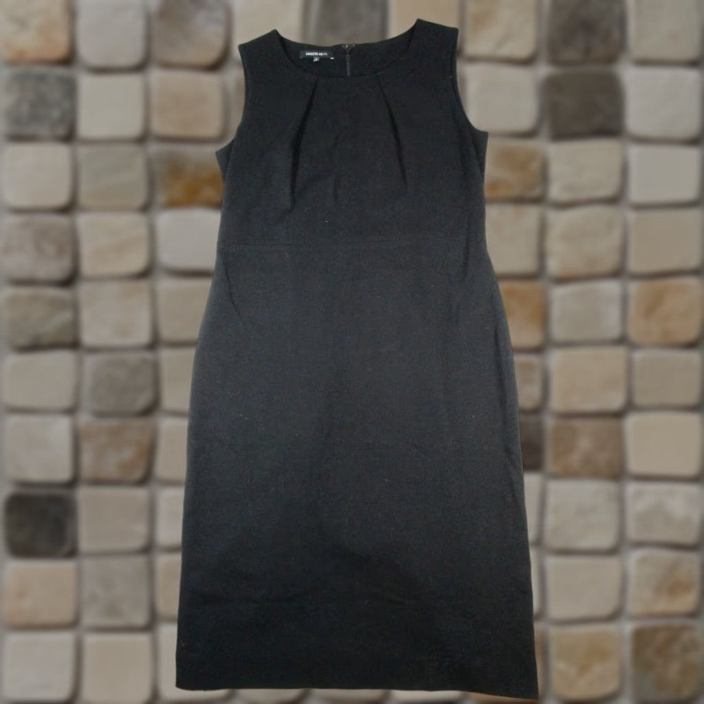 Vintage Lafayette 148 New York Dress Womens 6 Black Blouson Dress Knee Length Sleeveless Round Neck Zip Business Casual Party/Cocktail Womens Size M / US 6-8 / IT 42-44 - 1 Thumbnail