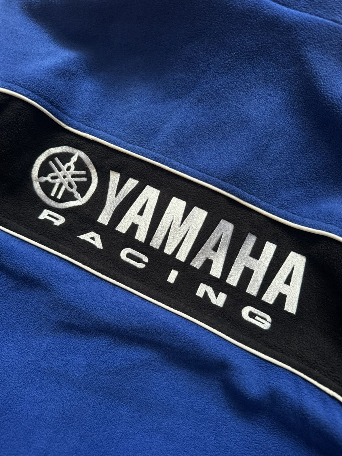 Vintage × Yamaha Yamaha L blue fleece jacket bomber zip big logo Size US L / EU 52-54 / 3 - 10 Thumbnail