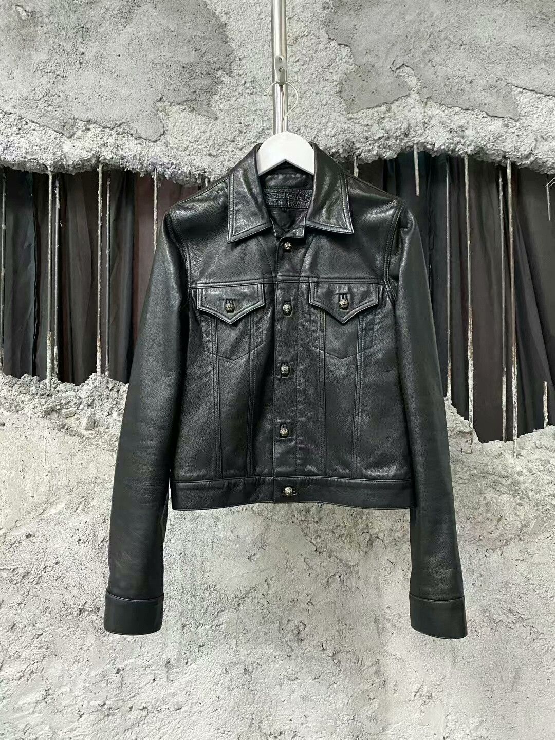 Chrome Hearts chrome hearts black leather jacket Size US S / EU 44-46 / 1 - 1 Thumbnail