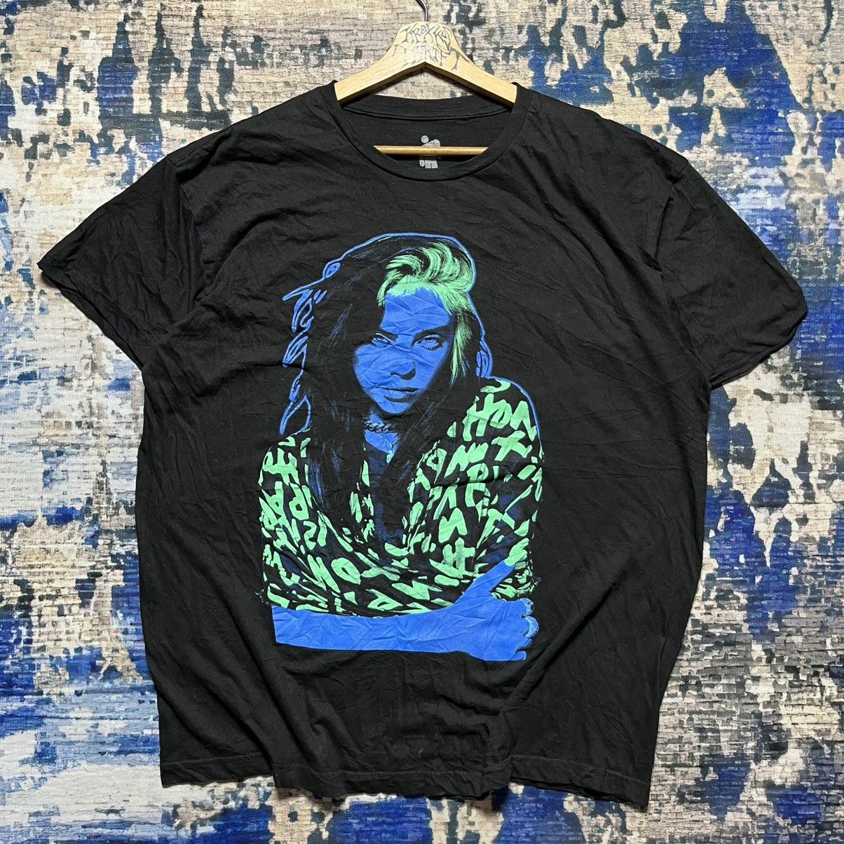 Billie Eilish 🔥Billie Eilish Face Logo Cover Photo Tees Size US XXL / EU 58 / 5 - 1 Thumbnail