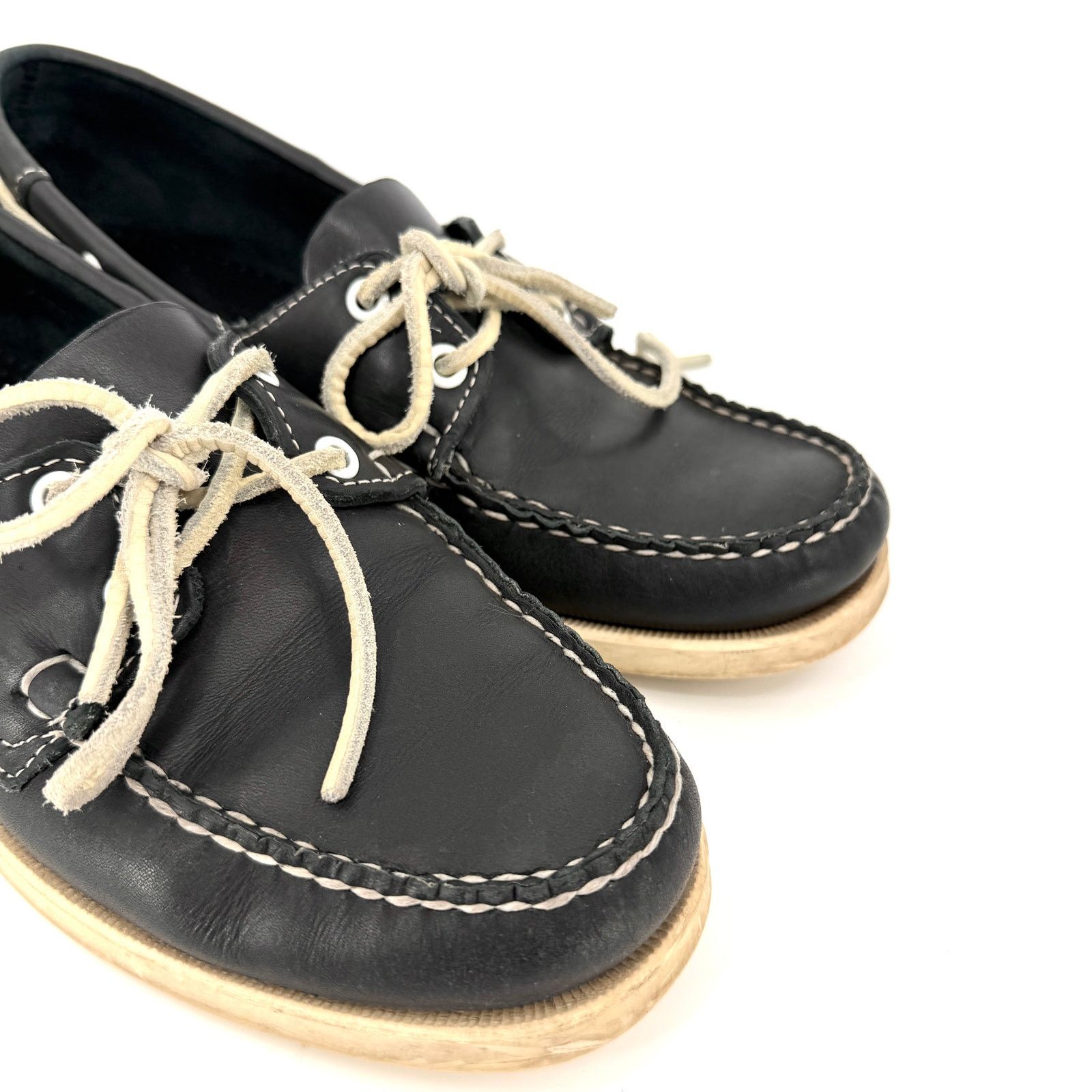 Sebago Sebago Navy Blue Genuine Leather Docksides Boat Shoes Size US 8 / EU 41 - 2 Thumbnail