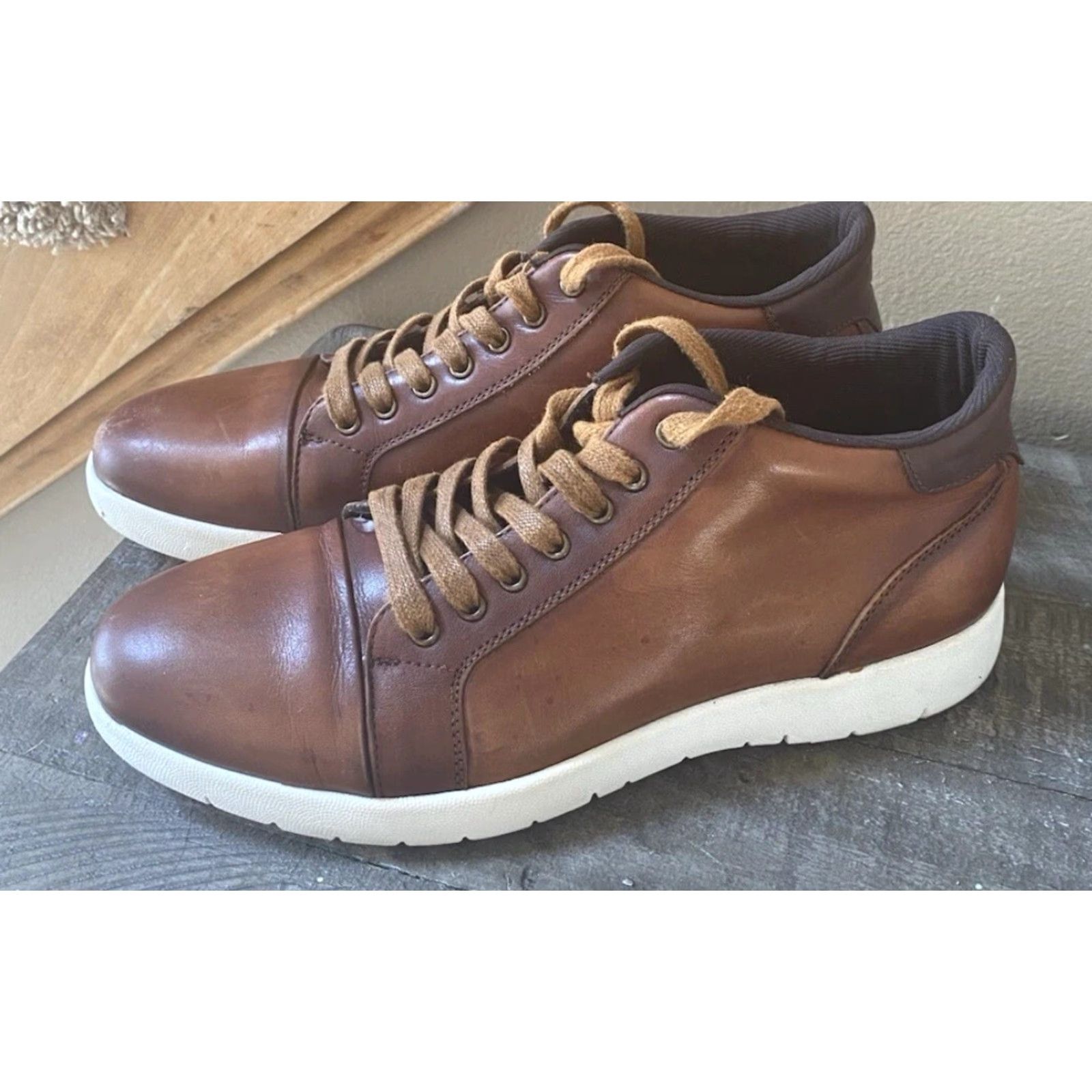 Stacy Adams Stacy Adams Harlow Mid Sneaker Mens 8.5 M Cognac Brown Shoe Size 8.5 M Sneaker Athletic Lace Up Modern Style, Stacy Adams Harlow, Brown, Shoes, Men Size US 9 / EU 42 - 6 Thumbnail