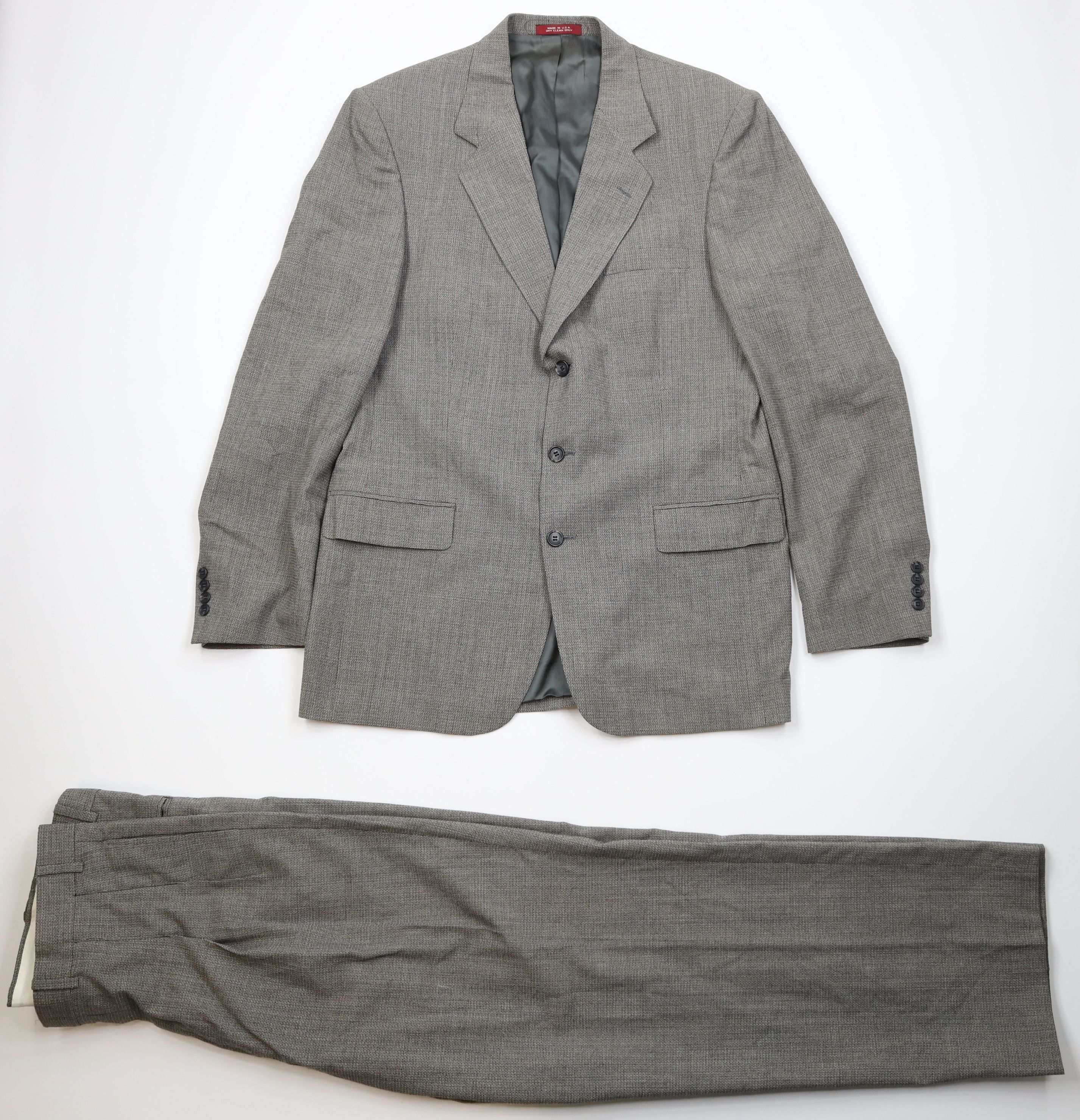 Vintage Vintage 90s Streetwear2 Piece Wool Knit Suit Wedding Size 46L - 1 Thumbnail
