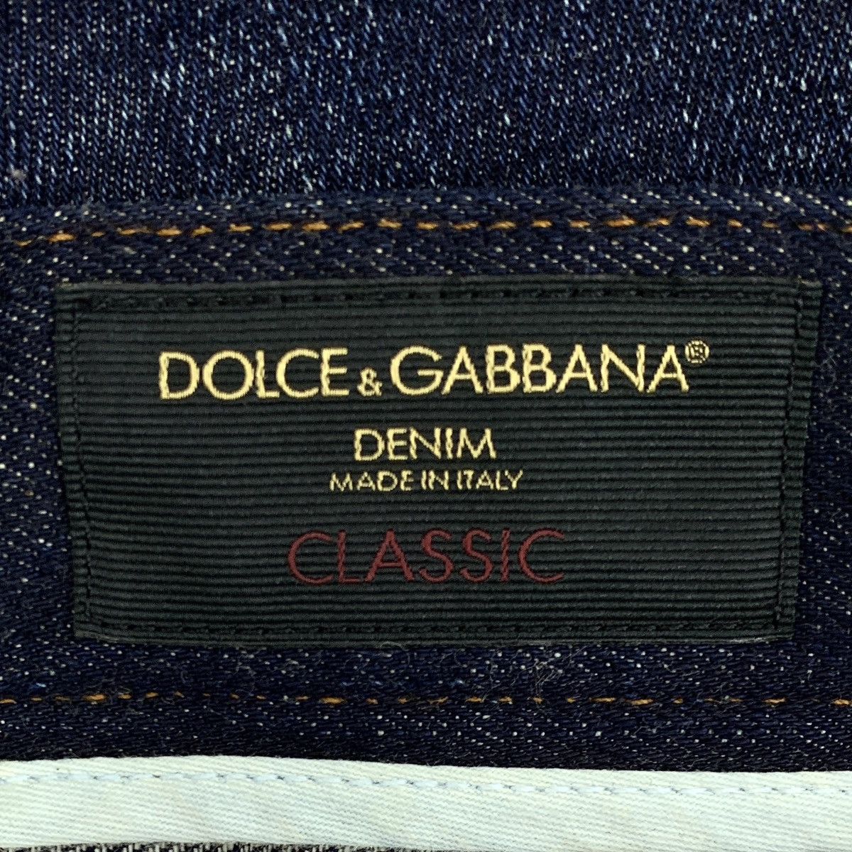 Dolce & Gabbana Dolce Gabbana Dark Blue Crown Beaded Denim Pants K26WX Size US 36 / EU 52 - 7 Thumbnail