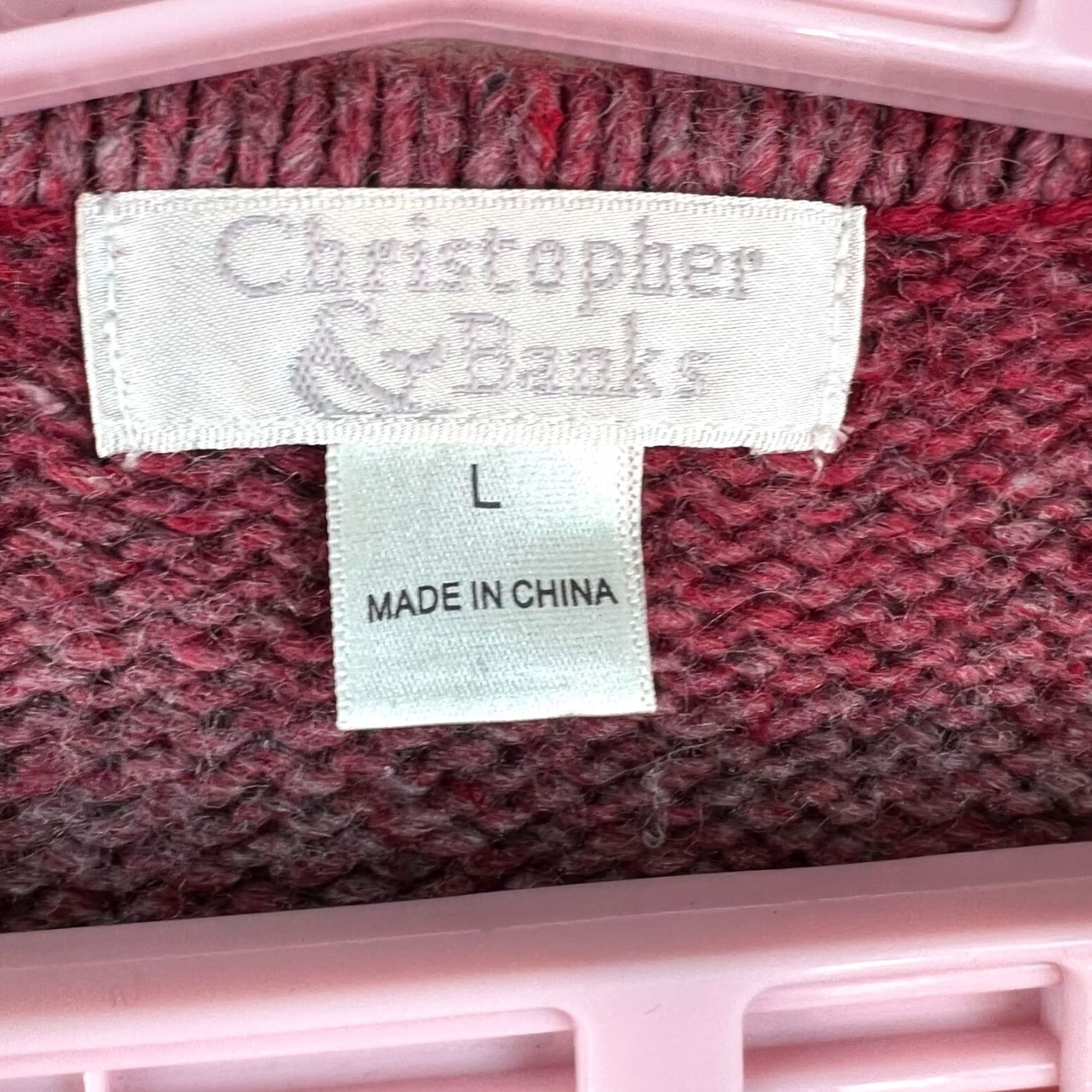 Vintage Christopher & Banks Cardigan Sweater Wool Blend Red Black Size L Womens Pullover Knit Size L / US 10 / IT 46 - 3 Thumbnail