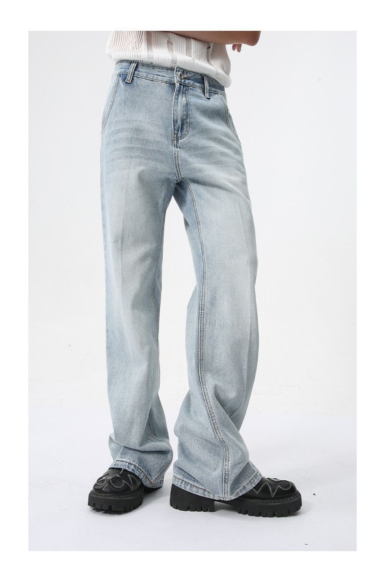Japanese Brand × Jean Simple casual light blue washed bootcut jeans Size US 33 - 2 Thumbnail
