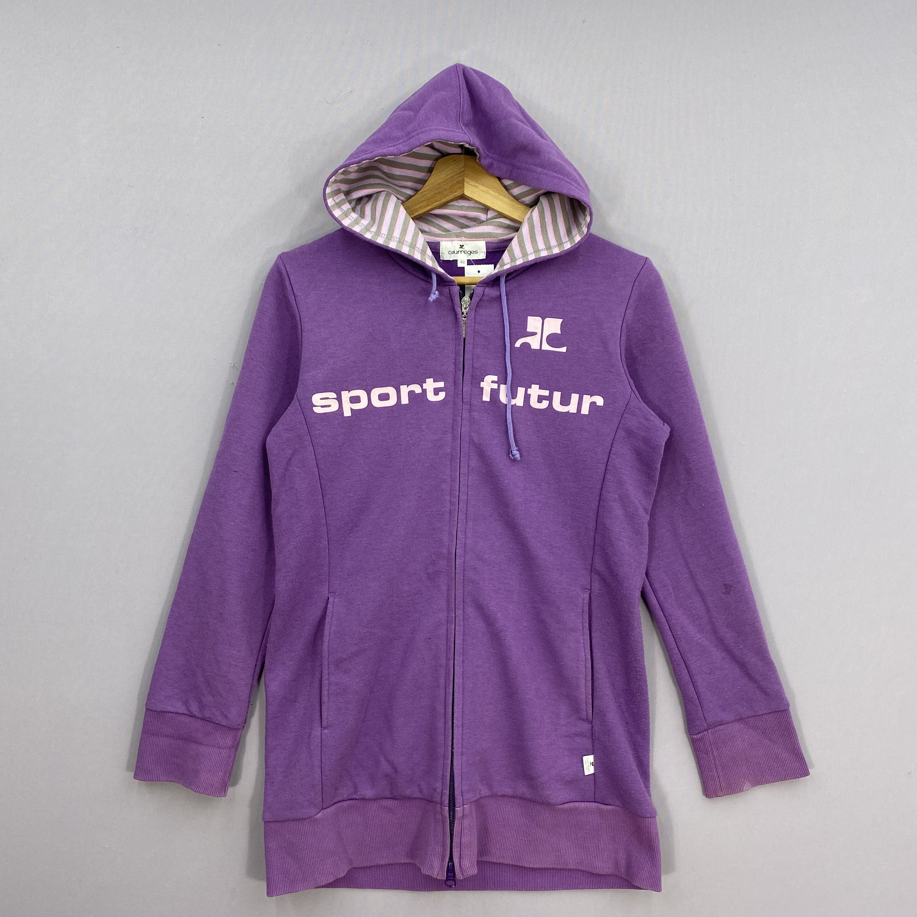 Courreges Vintage Courreges Sport Futur Zip-Up Hoodie Jacket Sweater Size S / US 4 / IT 40 - 2 Thumbnail