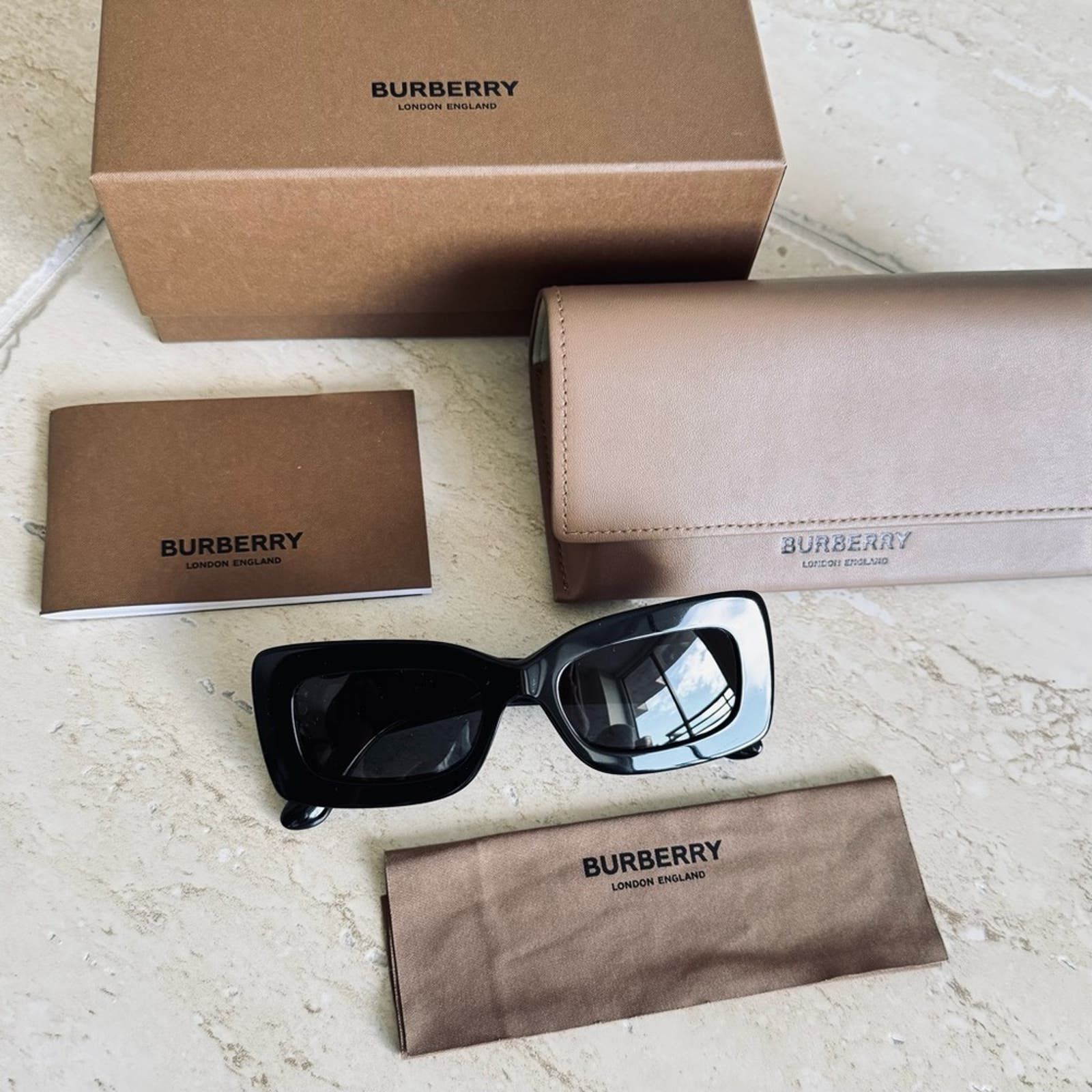 image of Burberry Sunglasses, B4243 3001/87, Authentic With Tags in Black, Women's