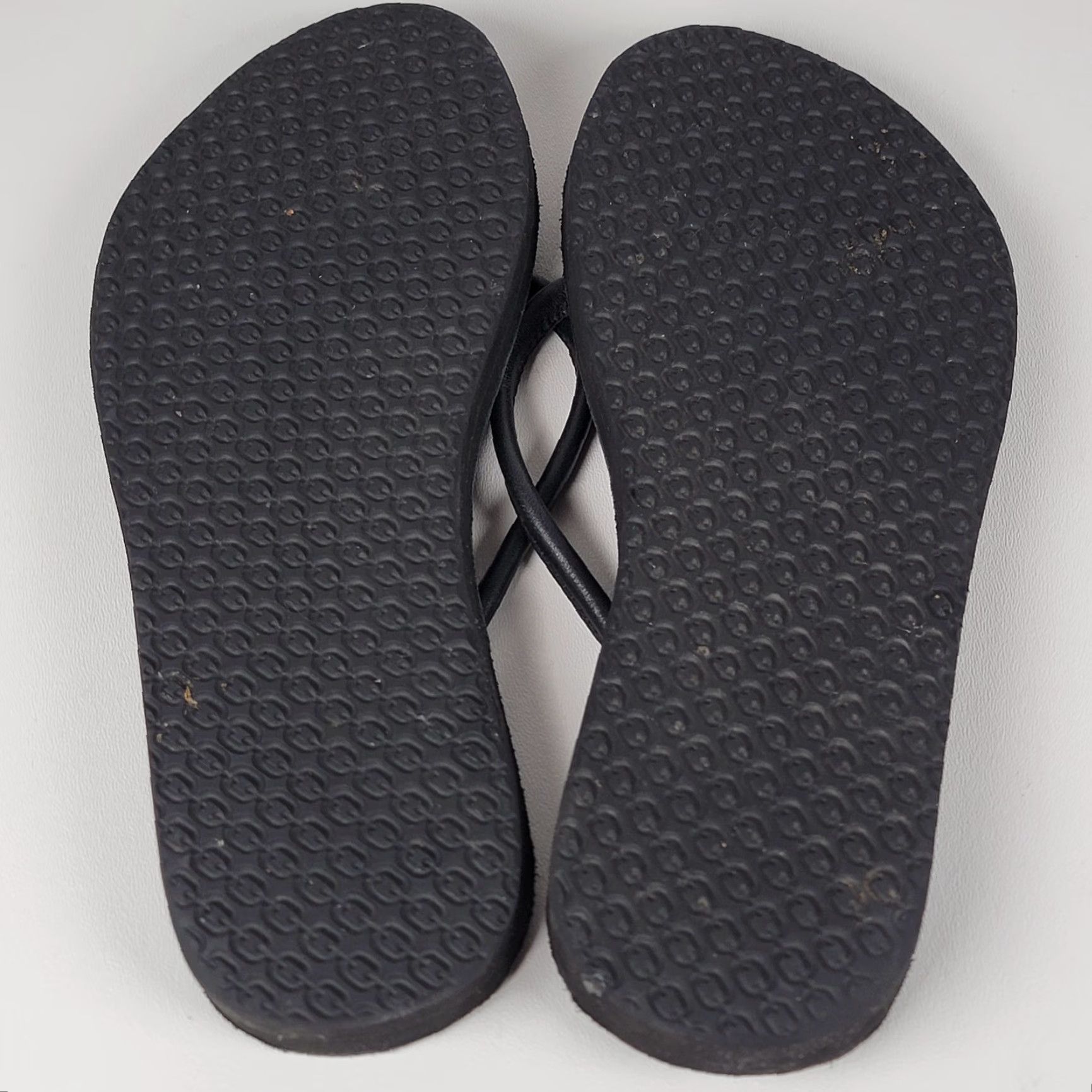 Vintage LL Bean Women's Flip Flops Black #275038 Size 8M Size US 6 / IT 36 - 5 Thumbnail