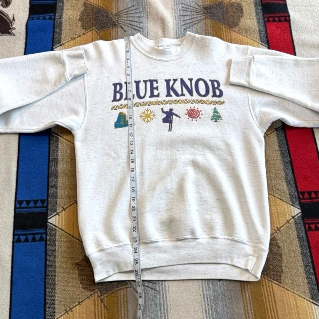 Vintage VINTAGE Oneita 90s Blue Knob Ski Skiing Crewneck Sweatshirt Nature Outdoor Medium Gray Mens Size US M / EU 48-50 / 2 - 5 Thumbnail