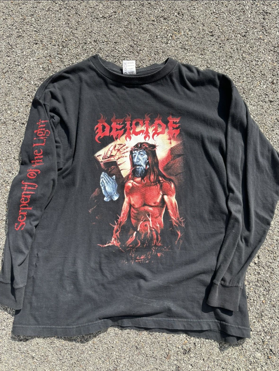 Band Tees × Vintage Vintage 90s Deicide Serpents of the Light Blue Grape Shirt Size US XL / EU 56 / 4 - 1 Thumbnail