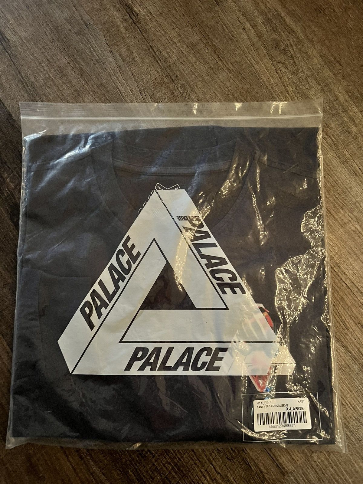 Image of Palace Sans Ferg Navy Longsleeve T-Shirt Size XL Ds, Men's