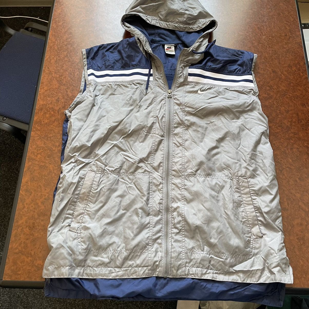 Japanese Brand × Nike × Vintage Nike 90s big swoosh nylon vest jacket tn acg shox court Size US XXL / EU 58 / 5 - 2 Thumbnail